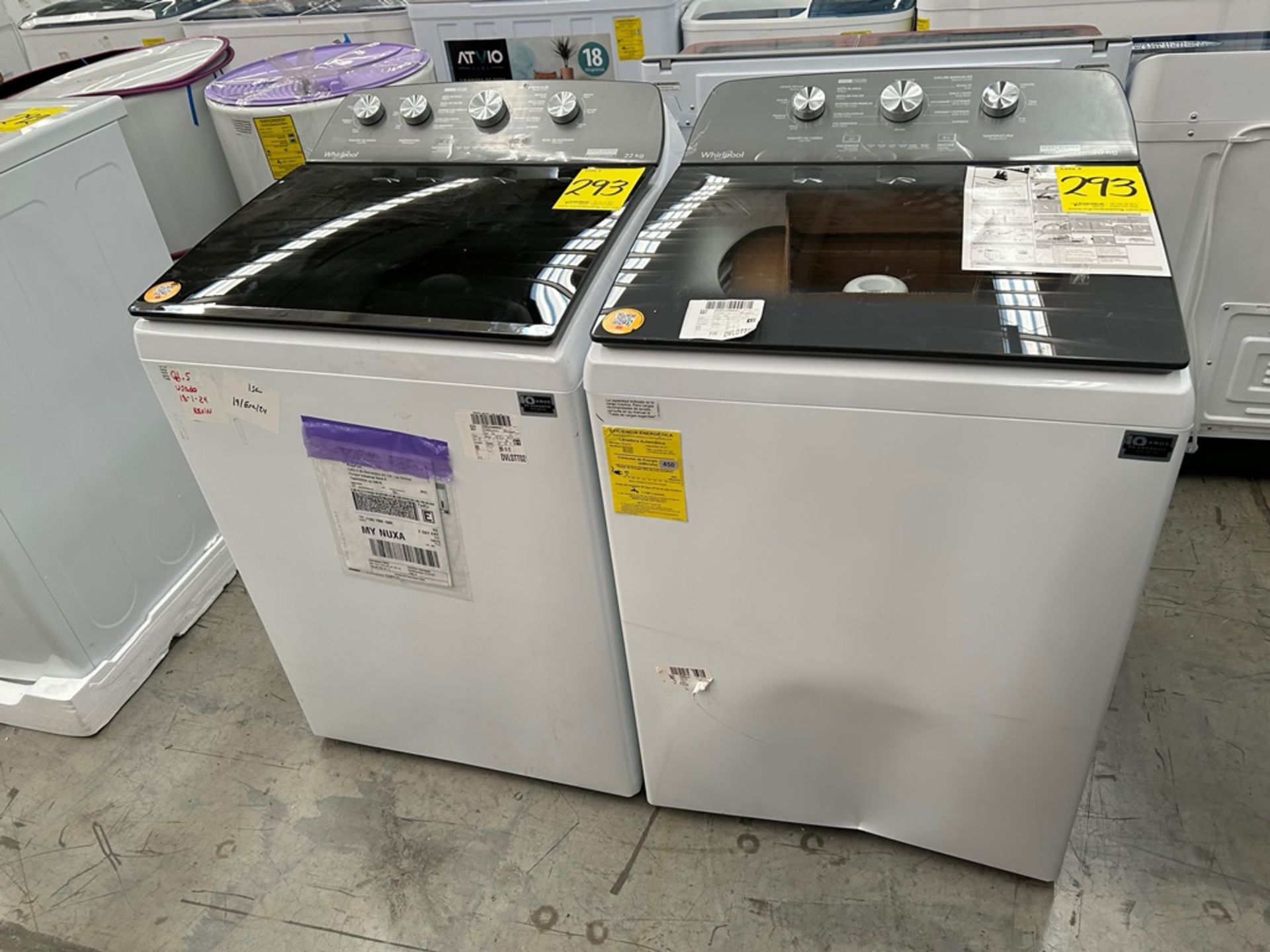 Lote de 2 Lavadoras, contiene: 1 Lavadora de 22 Kg Marca WHIRLPOOL, Modelo 8MWTW2224, Serie 41888, - Image 2 of 6