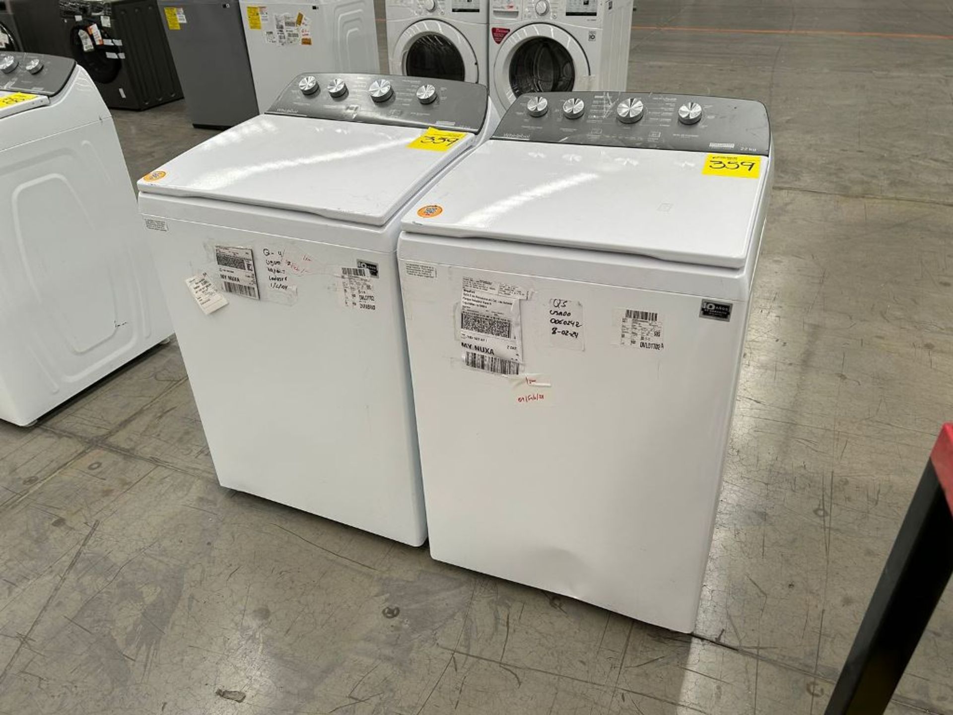 Lote de 2 Lavadoras contiene: 1 lavadora de 22 Kg Marca WHIRPOOL, Modelo 8MWTW2224MPM0, Serie 08630 - Image 2 of 6