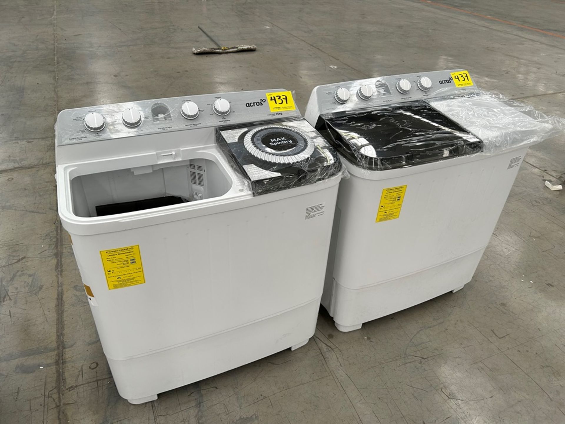 Lote de 2 Lavadoras, contiene: 1 Lavadora de 15 Kg Marca ACROS, Modelo ALD1545JE, Serie 30215, Colo - Image 2 of 6