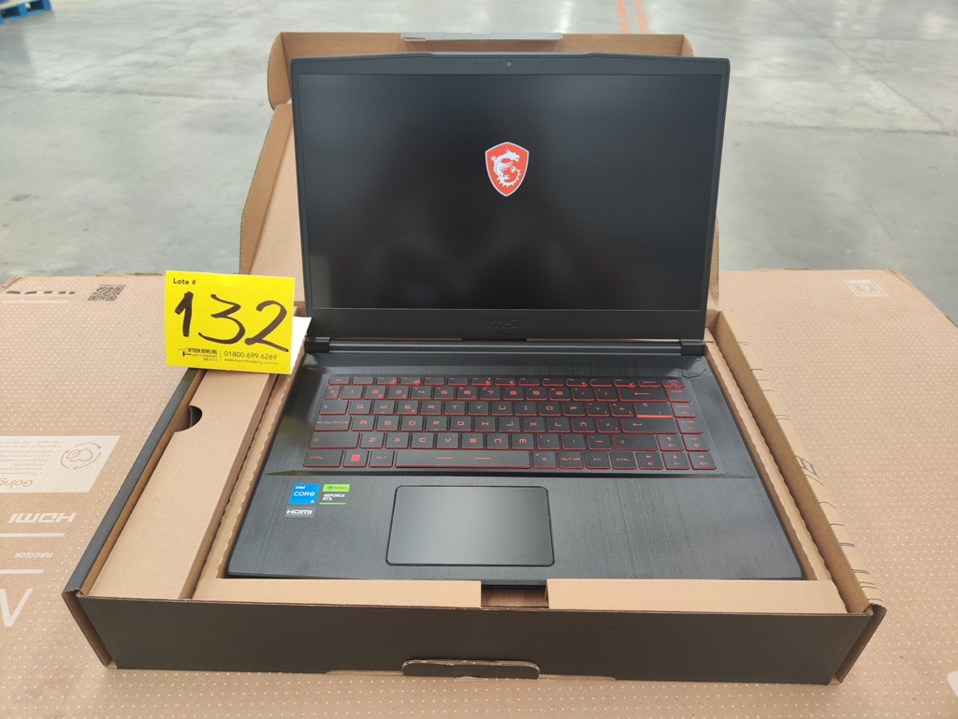 Lote de 1 laptop Marca MSI, Modelo THIN GF6312VE, Almacenamiento 512 GB; 16 GB RAM, Serie 118143 (N