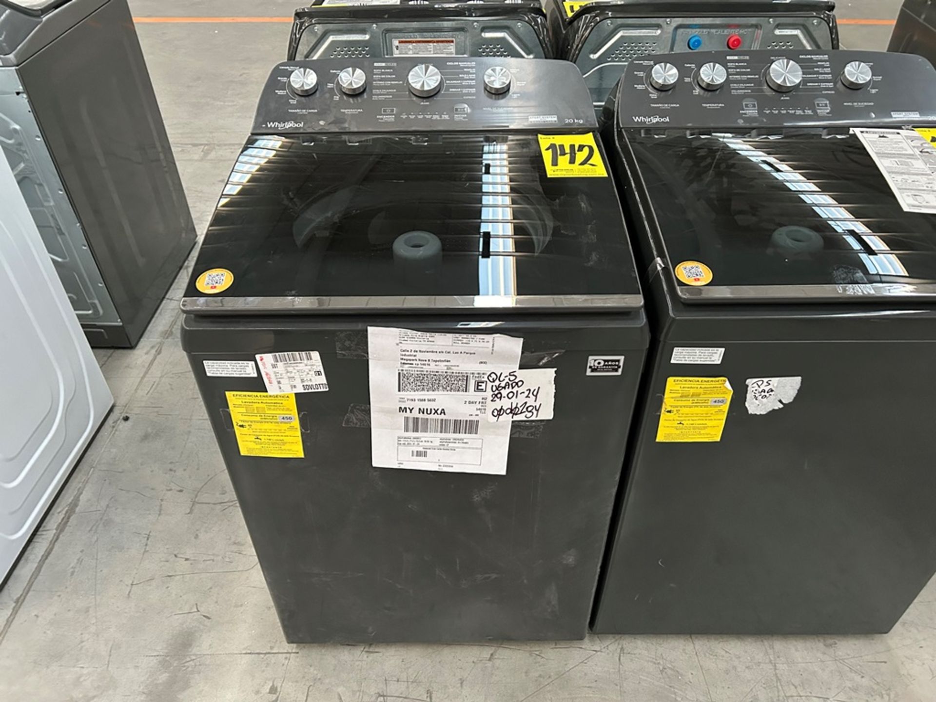 Lote de 2 Lavadoras, contiene: 1 Lavadora de 20 Kg Marca WHIRLPOOL, Modelo 8MWTW2024WLG0, Serie 044 - Image 4 of 6