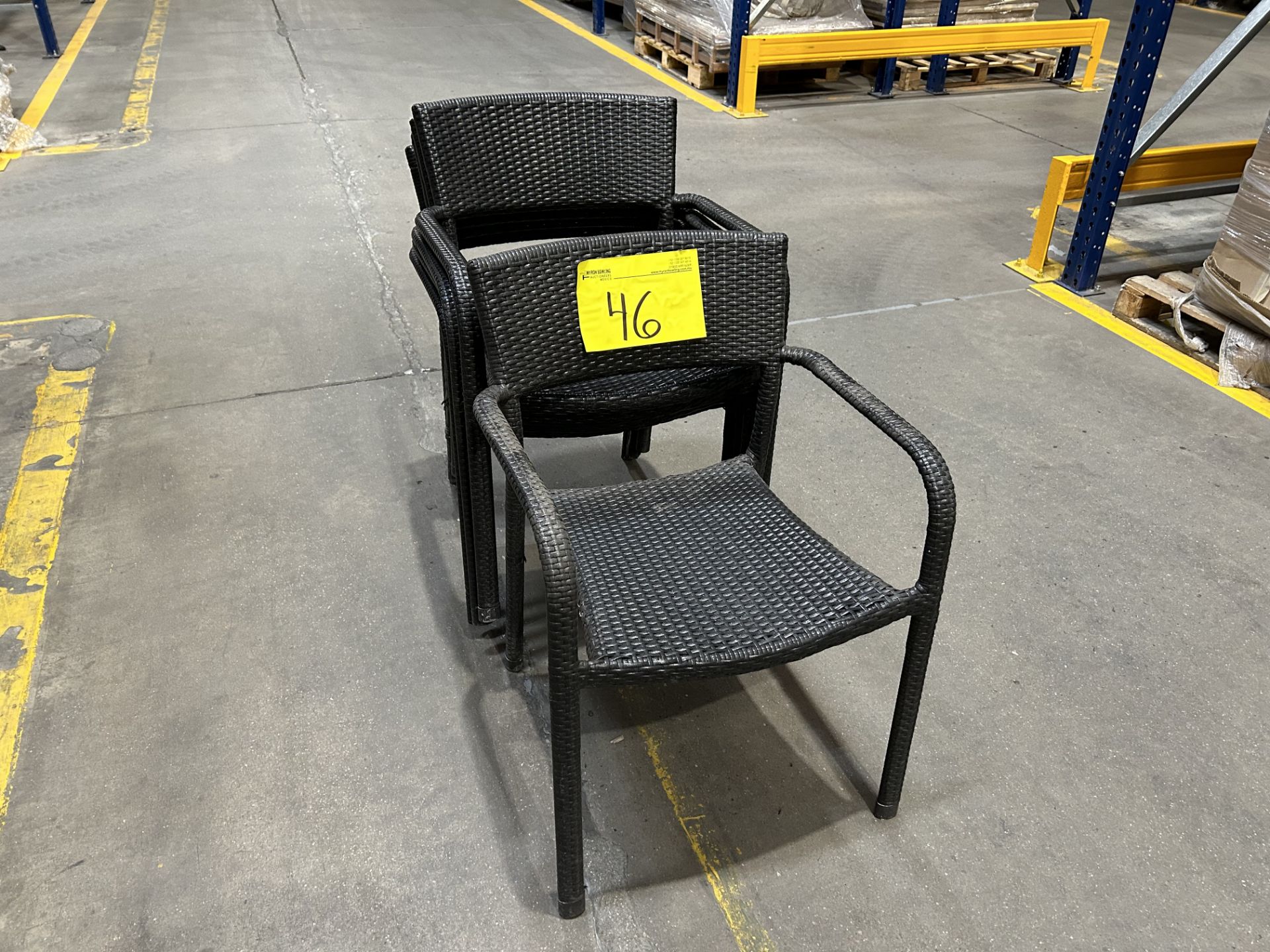 5 sillas de tipo ratán, color negro (Equipo usado) - Bild 3 aus 5