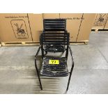 6 sillas en acero/madera color negro (Equipo usado)
