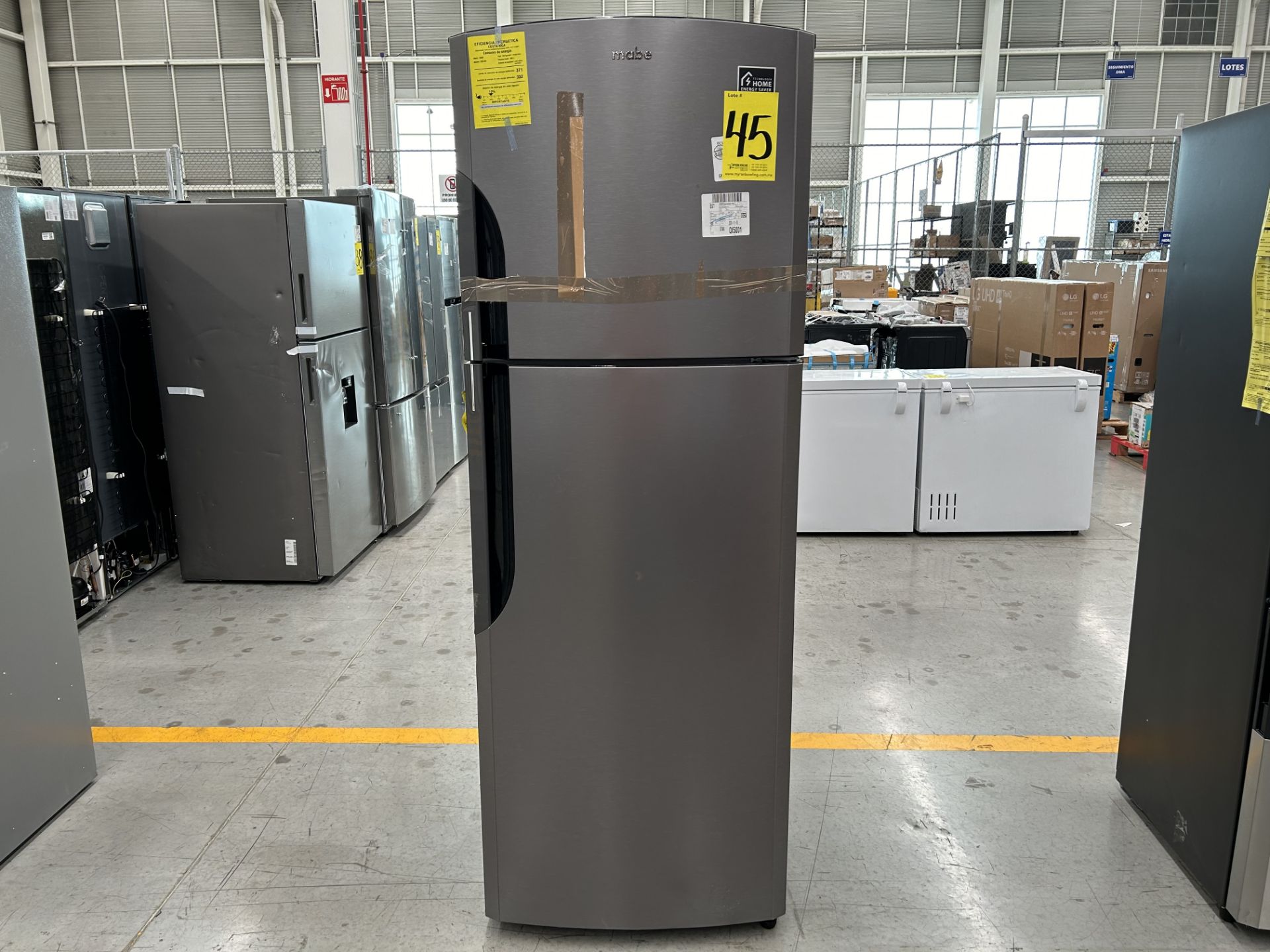 1 Refrigerador Marca MABE, Modelo RMA400IVMRM0, Serie 503385 Color GRIS (No se Asegura su Funcionam