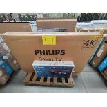 Pantallas rotas, estrelladas) Lote de 5 pantallas contiene: 1 pantalla de 65" Philips; 1 pantalla d