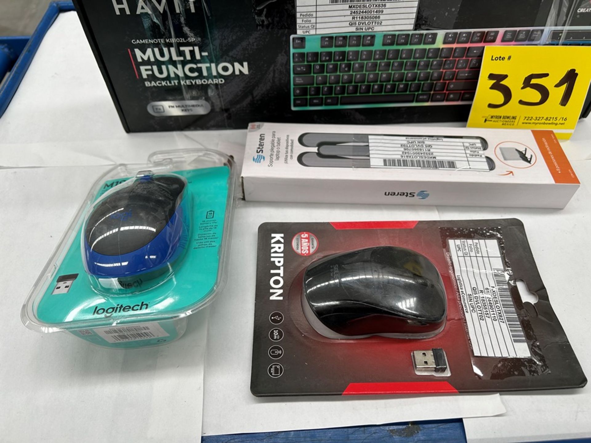 Lote de 10 artículos contiene: 2 teclado alámbricos HAVIT; 2 mouse inalámbricos LOGITECH, SELECT PO - Image 7 of 17