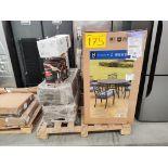 Lote de 6 piezas contiene: 1 juego de comedor Marca MEMBERS MARK (incompleto); 2 racks de almacenaj