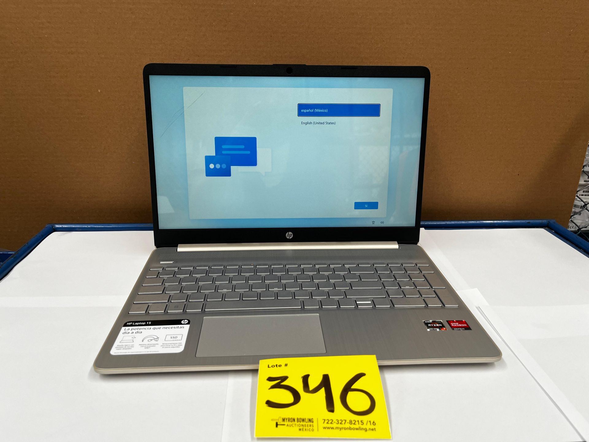 1 Laptop Marca HP, Modelo 15EF2505LA, Serie 5CD3519S94, Almacenamiento de 512 GB; RAM de 8 GB, Col