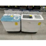 2 Lavadoras contiene: 1 Lavadora de 15 KG, Marca ATVIO, Modelo TT15KG, Serie ND, Color BLANCO; 1 La