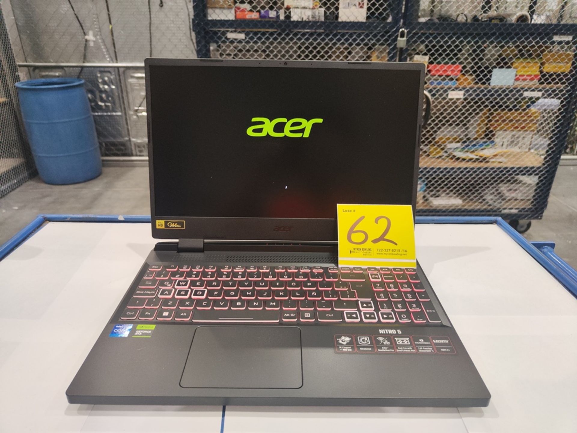 1 laptop Marca ACER, Modelo nitro 5, Almacenamiento de 512 GB; RAM de 12 GB (no se asegura su funci