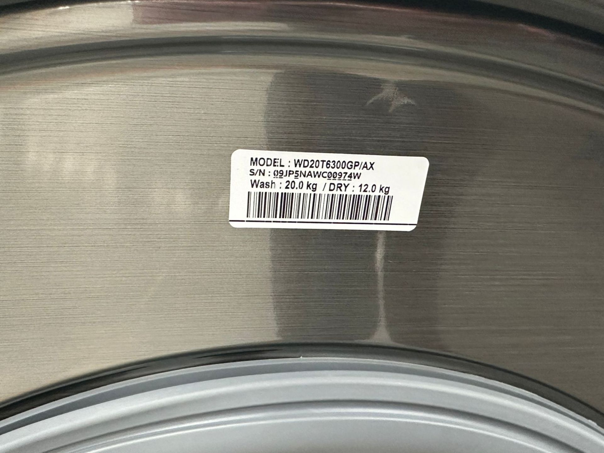 2 Lavadoras contiene: 1 Lavadora de 20 KG, Marca SAMSUNG, Modelo WD20T6300GP, Serie 00974W, Color G - Image 15 of 18