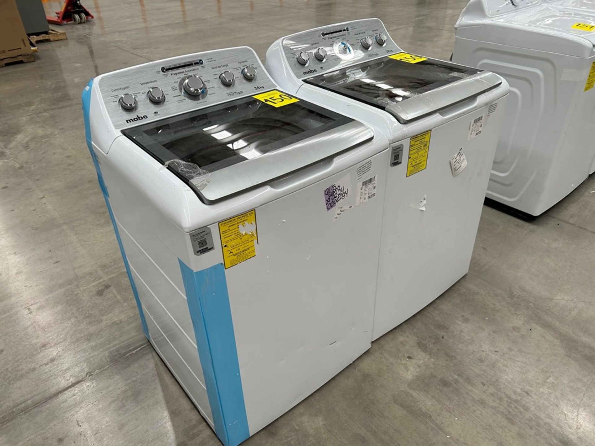 2 Lavadoras contiene: 1 Lavadora de 22 KG, Marca MABE, Modelo LMA74215WBAB10, Serie S50008, Color B - Image 2 of 5