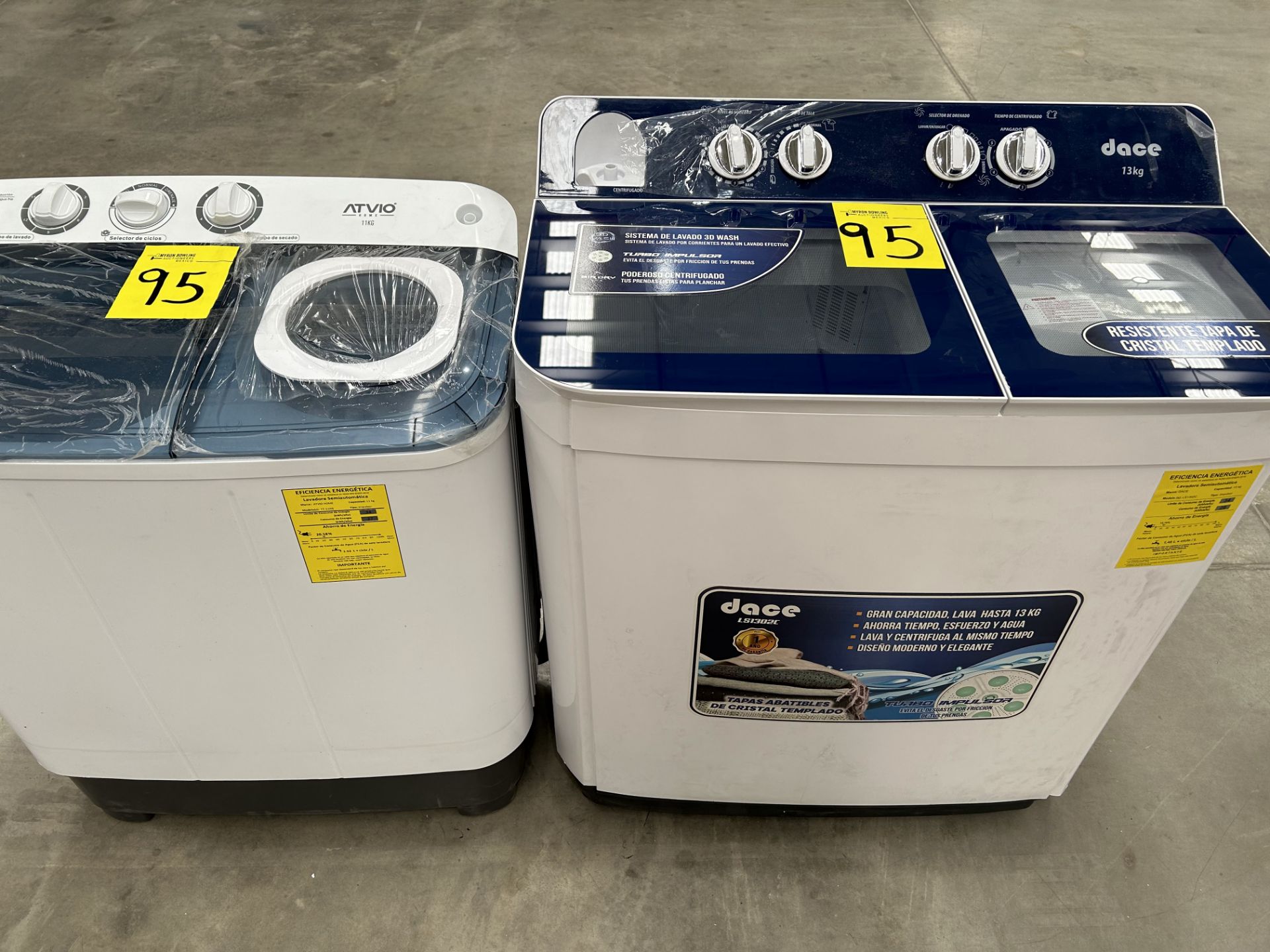 2 Lavadoras contiene: 19 KG, Marca MIDEA, Modelo MT100W190, Serie 00922, Color BLANCO;1 Lavadora de