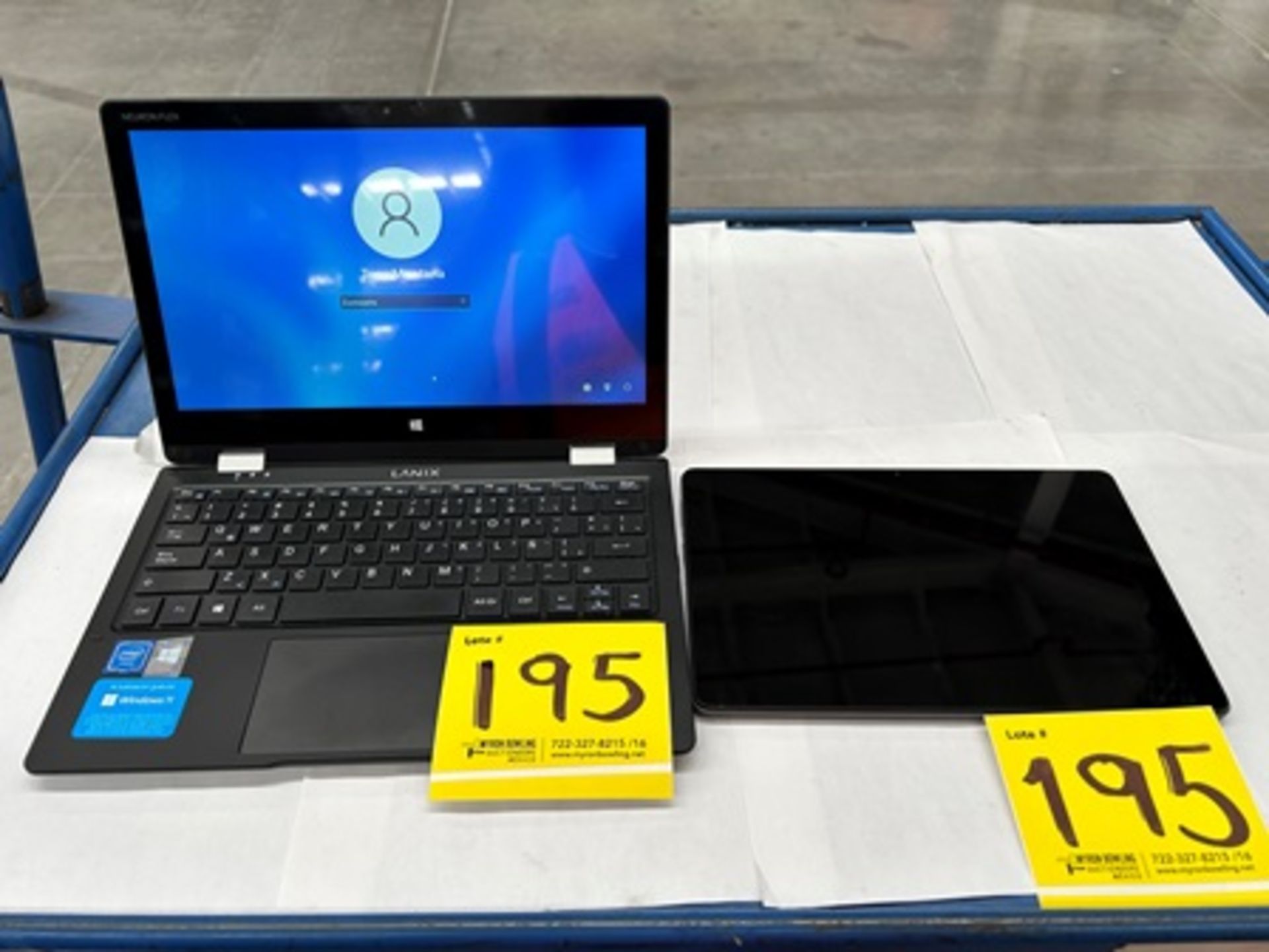 Lote de 2 artículos contiene: 1 laptop Marca LANIX, Modelo NEURON FLEX, Almacenamiento de 128 GB; R