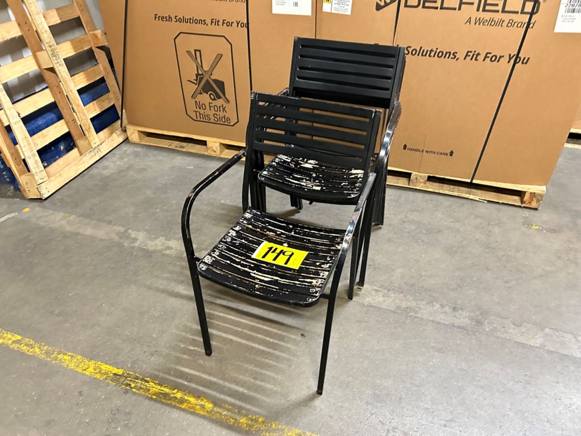 5 sillas en acero/madera color negro (Equipo usado) - Image 2 of 5