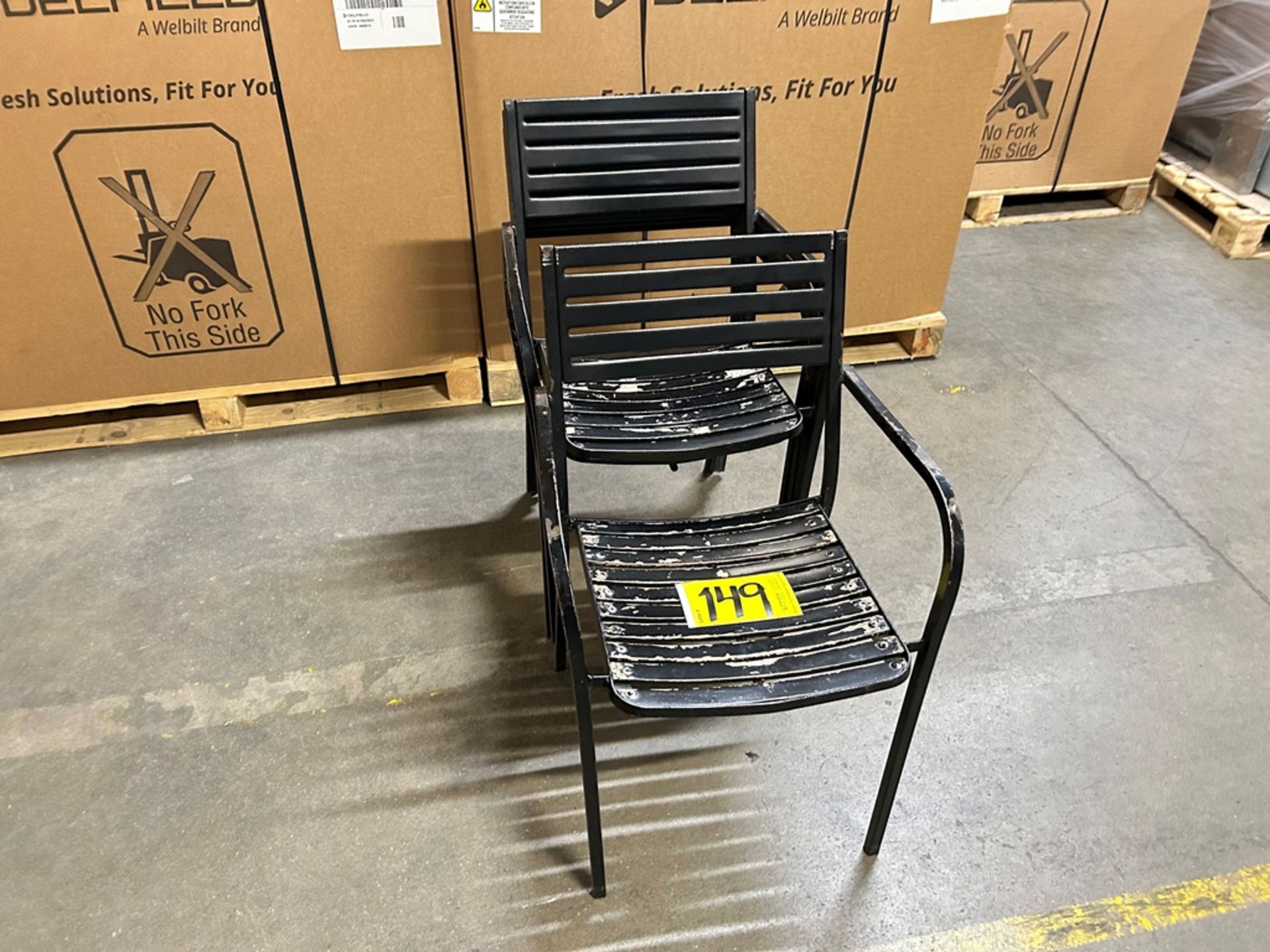 5 sillas en acero/madera color negro (Equipo usado) - Image 3 of 5