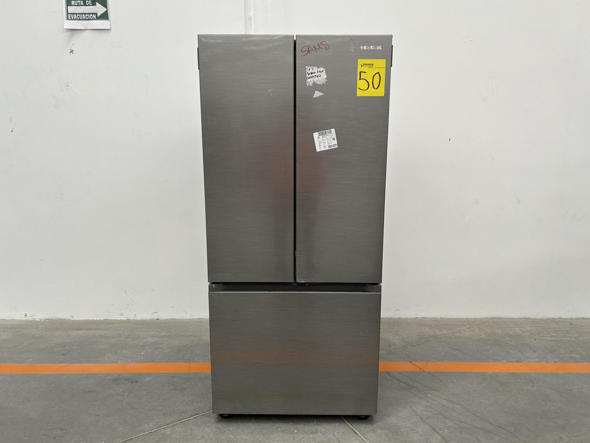 (NUEVO) Refrigerador Marca SAMSUNG, Modelo RF22A410S9, Serie 01875P, Color GRIS