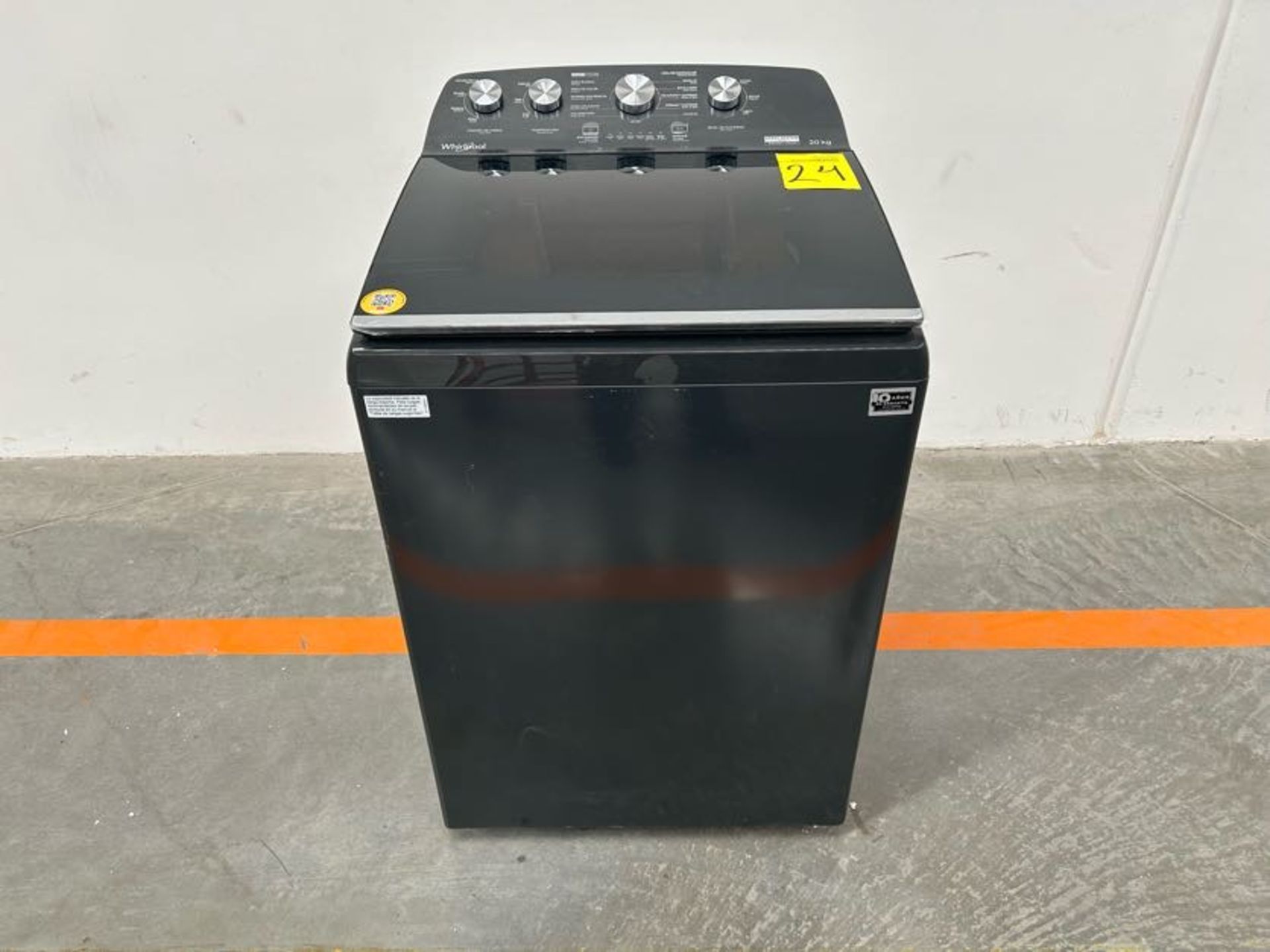 (NUEVO) Lavadora de 20 KG Marca WHIRLPOOL, Modelo 8MWTW2024WLGO, Serie 194512, Color NEGRO