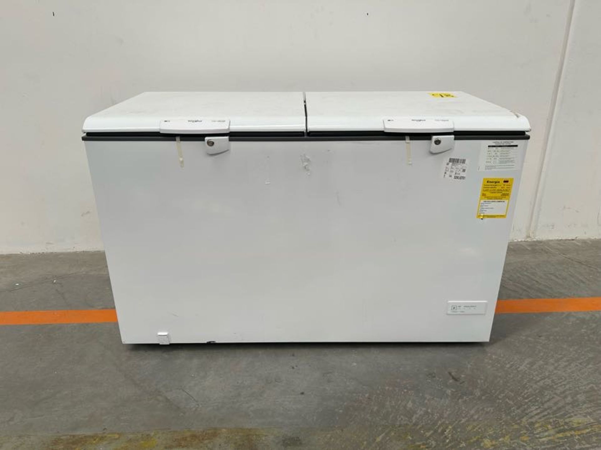 (NUEVO) Congelador horizontal Marca WHIRLPOOL, Modelo WHB42EBTWJ, Serie 125920, Color BLANCO