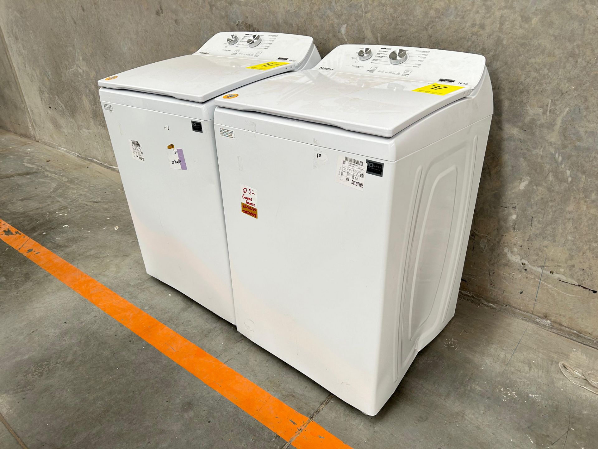 Lote de 2 lavadoras contiene: 1 Lavadora de 16 KG Marca WHIRPOOL, Modelo 8MWTW1612MJQ1, Serie 95123 - Image 2 of 6