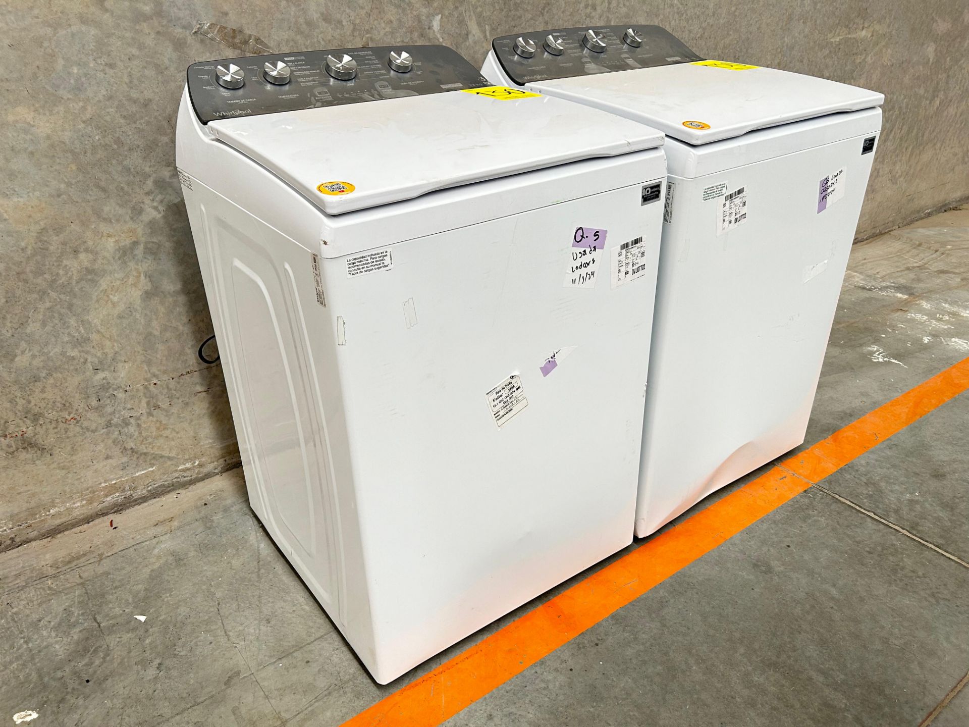 Lote de 2 lavadoras contiene: 1 Lavadora de 22 KG Marca WHIRPOOL, Modelo 8MWTW2224MPM0, Serie 41622 - Image 3 of 6