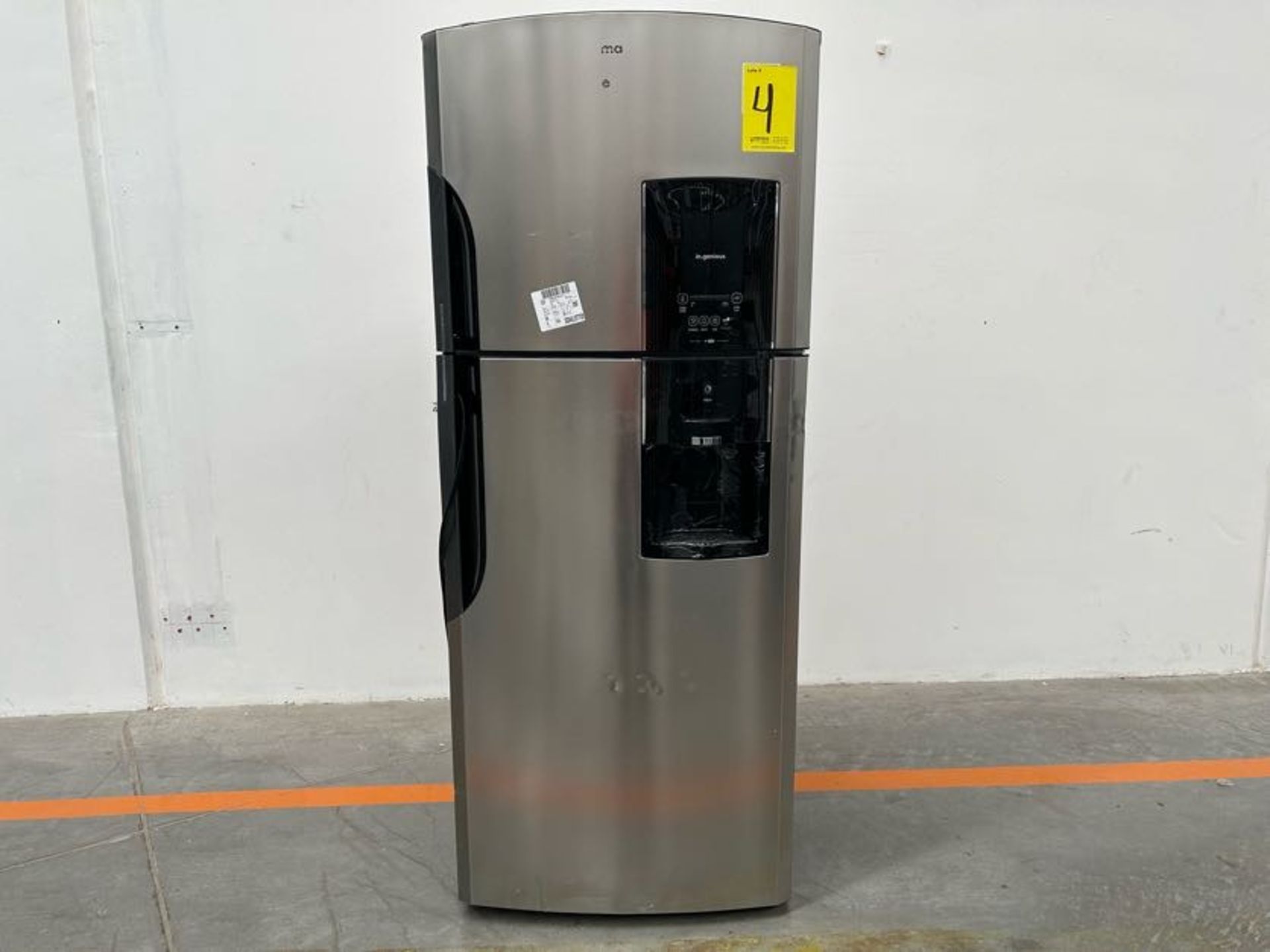 Refrigerador con dispensador de agua Marca MABE, Modelo RMS510IBMRX, Serie 03412, Color GRIS (Equip