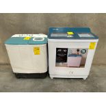 Lote de 2 lavadoras contiene: 1 Lavadora de 16 KG Marca ATVIO, Modelo ATWTT161MX, Serie T0596, Colo