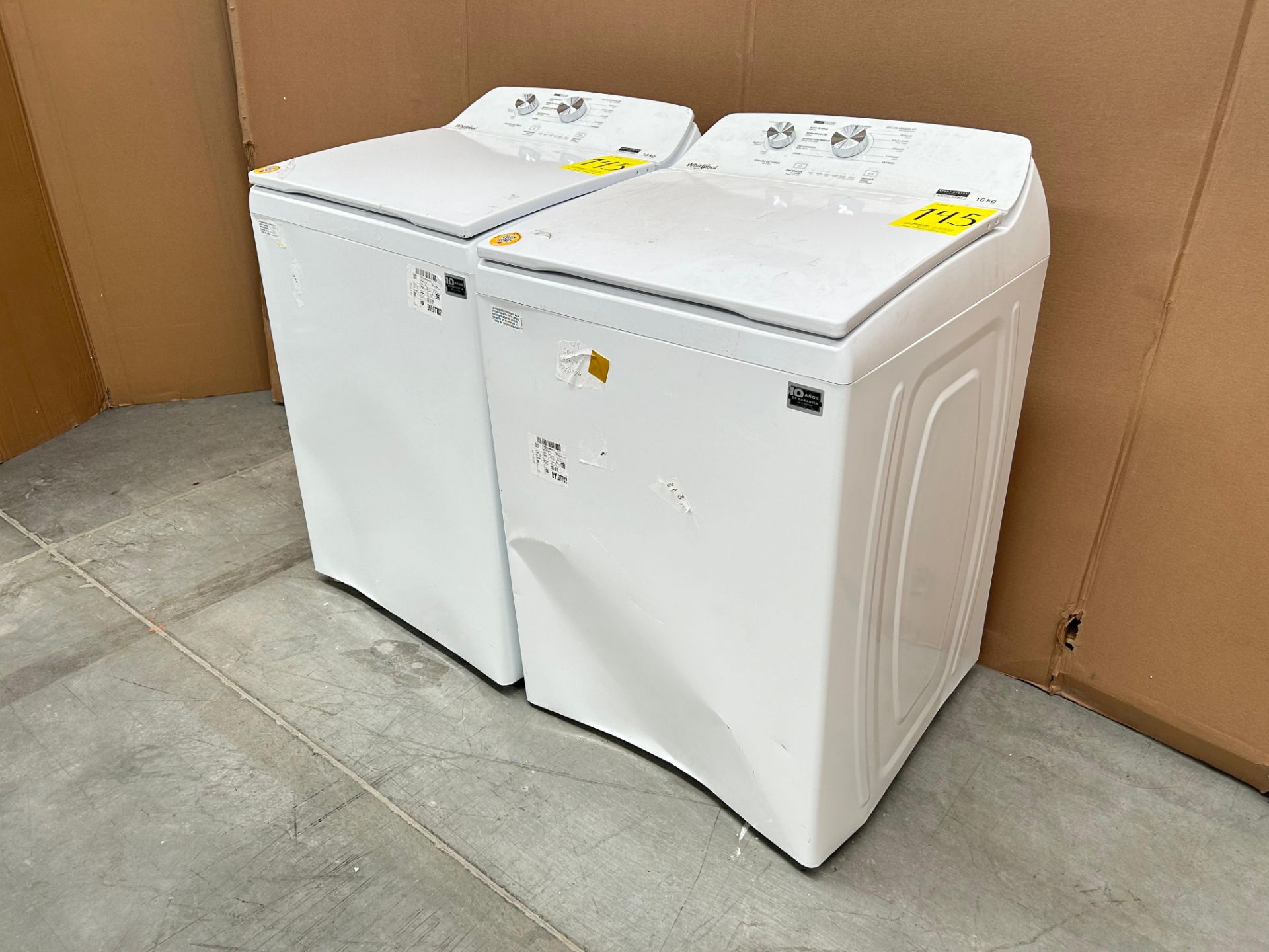 Lote de 2 lavadoras contiene: 1 Lavadora de 16 KG Marca WHIRPOOL, Modelo 8MWTW1612MJQ1, Serie 95066 - Image 2 of 6