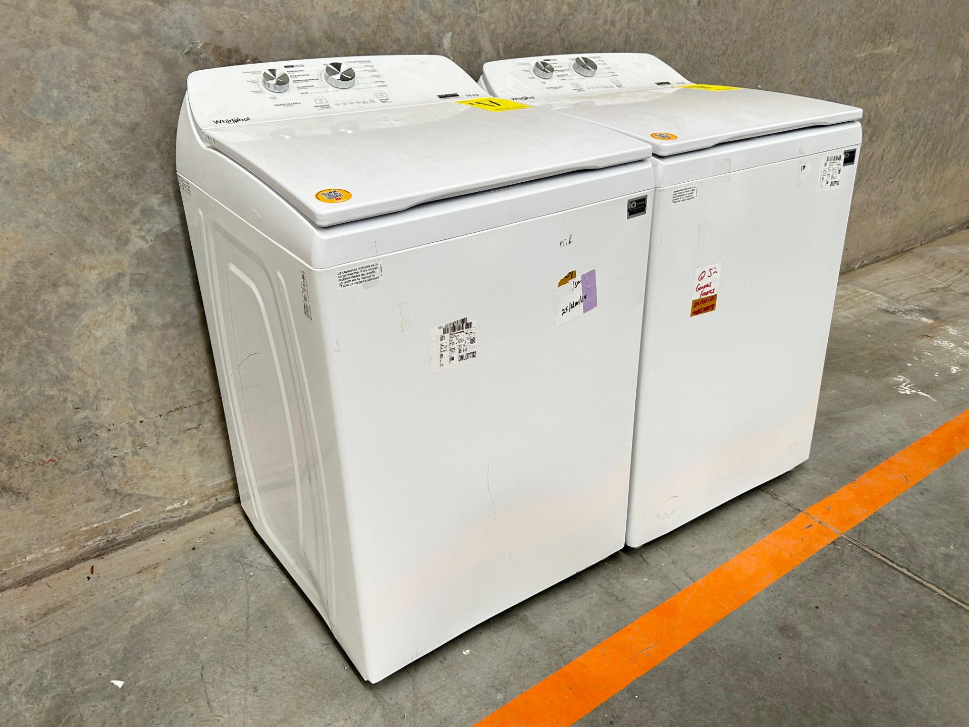 Lote de 2 lavadoras contiene: 1 Lavadora de 16 KG Marca WHIRPOOL, Modelo 8MWTW1612MJQ1, Serie 95123 - Image 3 of 6