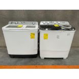 Lote de 2 lavadoras contiene: 1 Lavadora de 15 KG Marca ATVIO, Modelo TT15KG, Serie 00756, Color BL