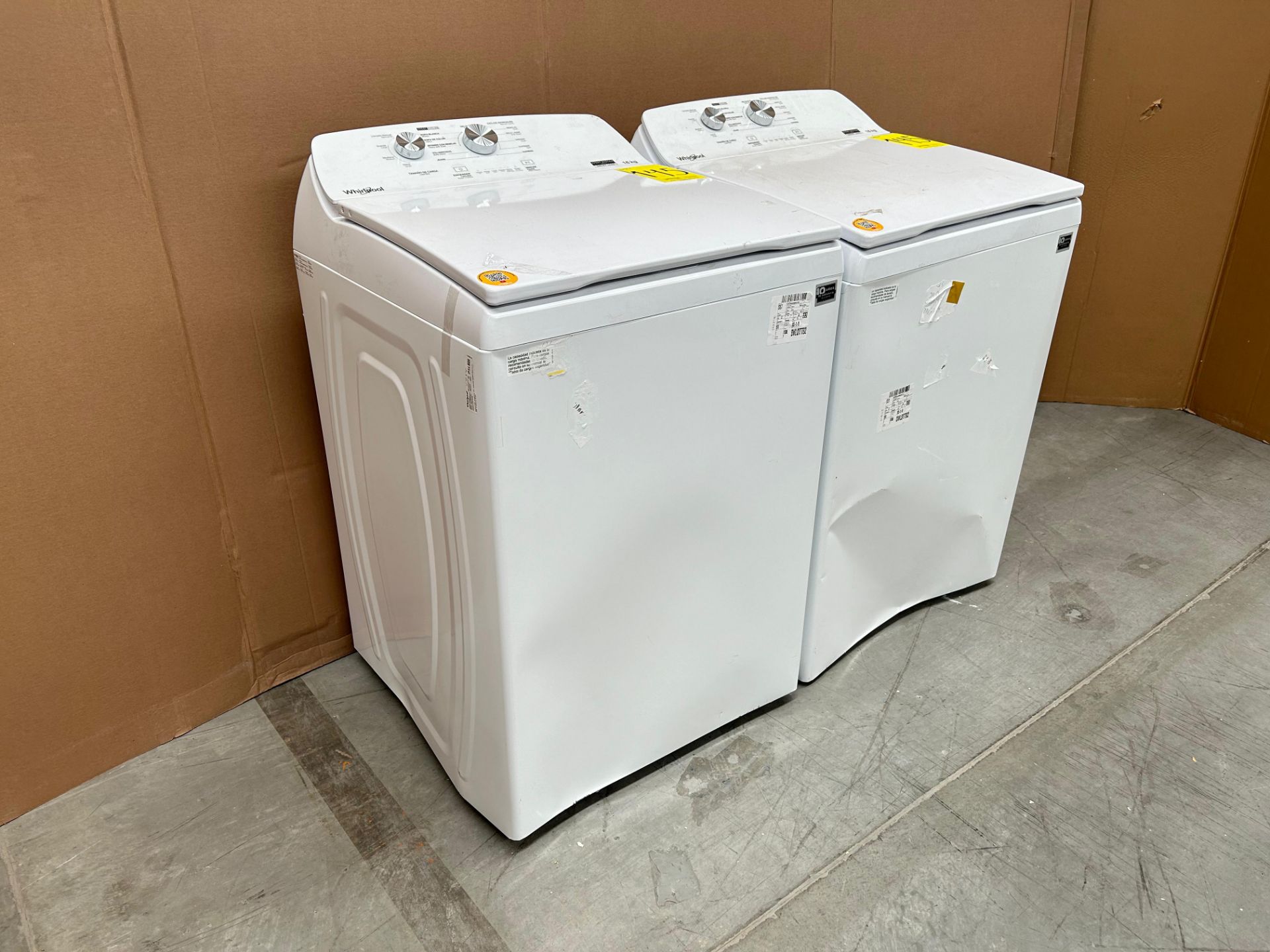 Lote de 2 lavadoras contiene: 1 Lavadora de 16 KG Marca WHIRPOOL, Modelo 8MWTW1612MJQ1, Serie 95066 - Image 3 of 6