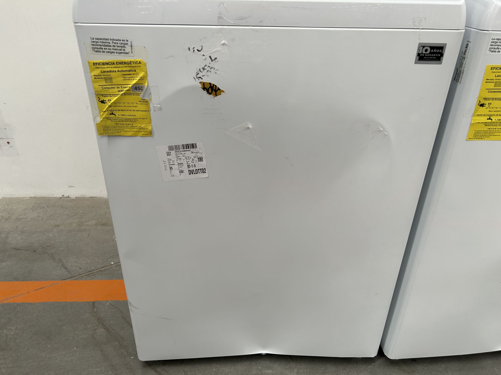 Lote de 2 lavadoras contiene: 1 Lavadora de 18 KG Marca WHIRPOOL, Modelo 8MWTW1812WPM0, Serie 74164 - Image 6 of 9