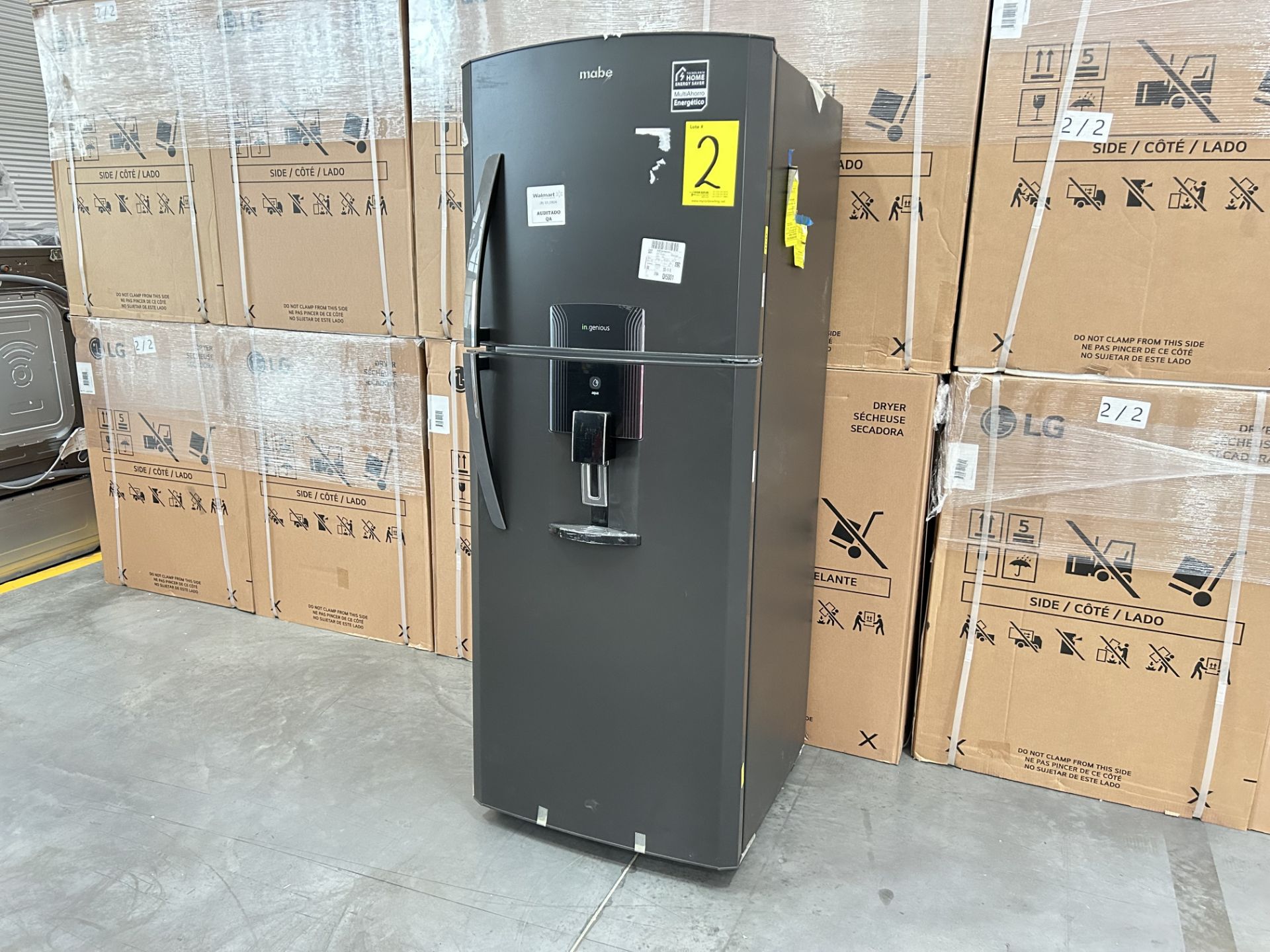Refrigerador con dispensador de agua Marca MABE, Modelo RME360FDMRD0, Serie 724257, Color GRIS (Equ - Image 3 of 7