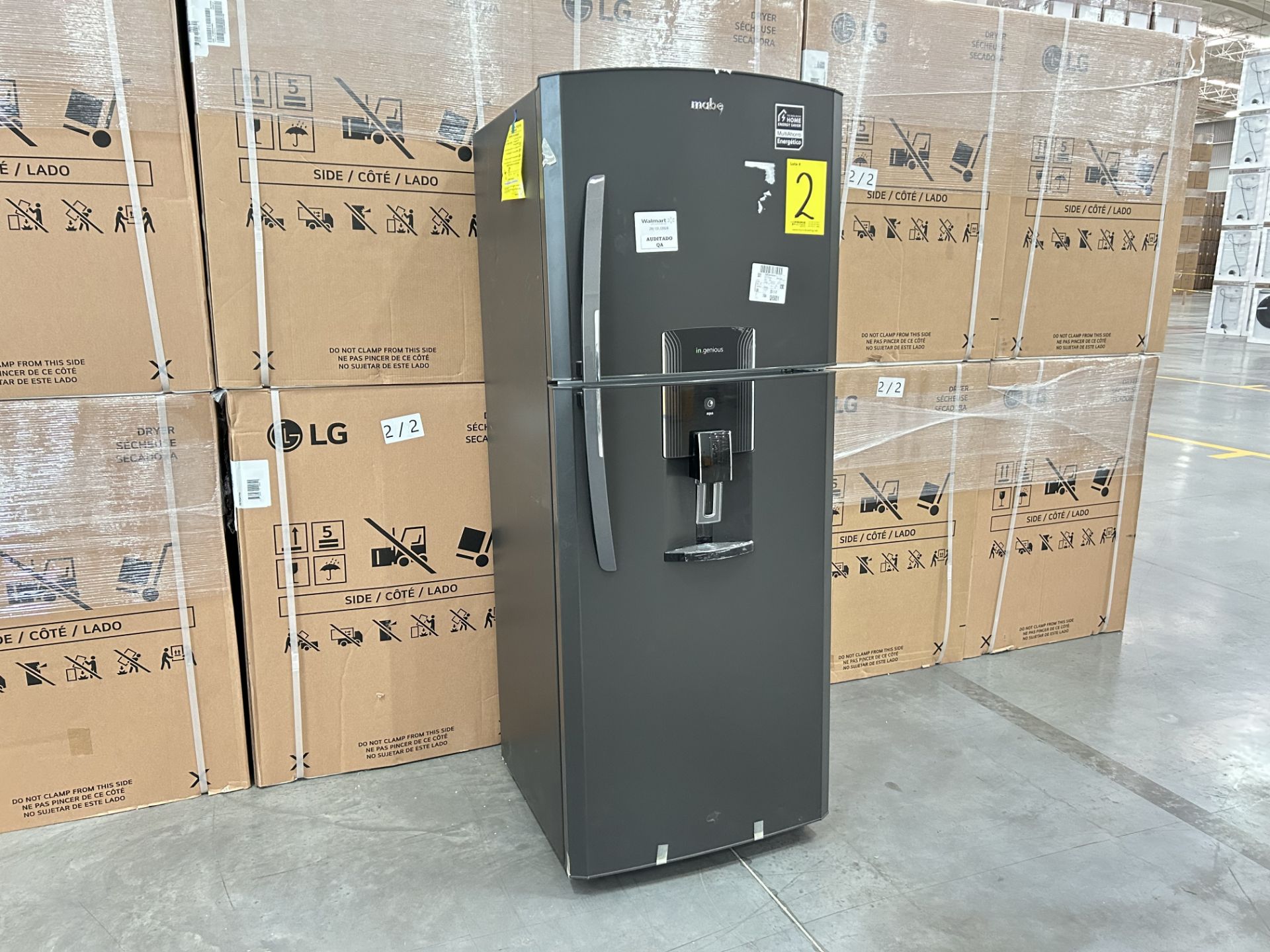 Refrigerador con dispensador de agua Marca MABE, Modelo RME360FDMRD0, Serie 724257, Color GRIS (Equ - Image 2 of 7