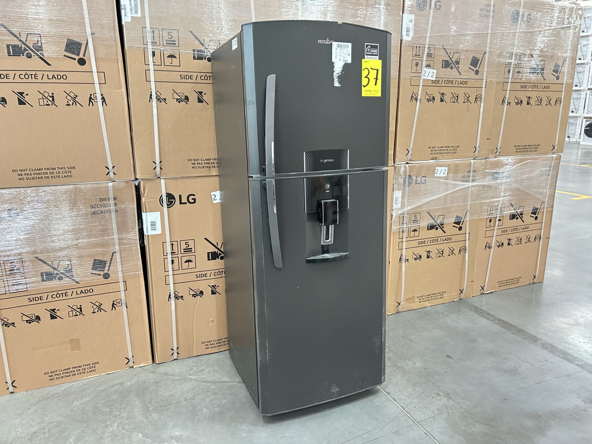 Refrigerador con dispensador de agua Marca MABE, Modelo RME360FDMRD0, Serie 817099, Color GRIS (Equ - Image 2 of 7