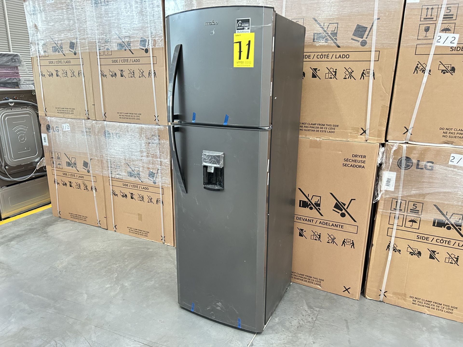 Refrigerador con dispensador de agua Marca MABE, Modelo RMA300FJMR, Serie 708343, Color GRIS (Equip - Bild 3 aus 7