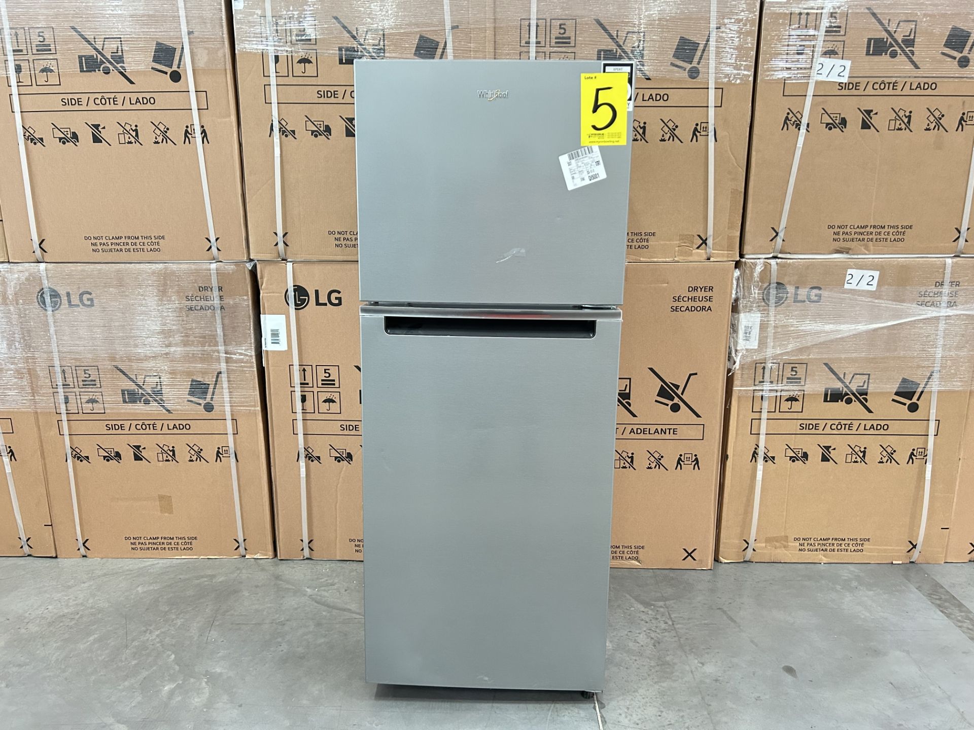 Refrigerador Marca WHIRLPOOL, Modelo WT1230K, Serie 279431, Color GRIS (Equipo de devolución)