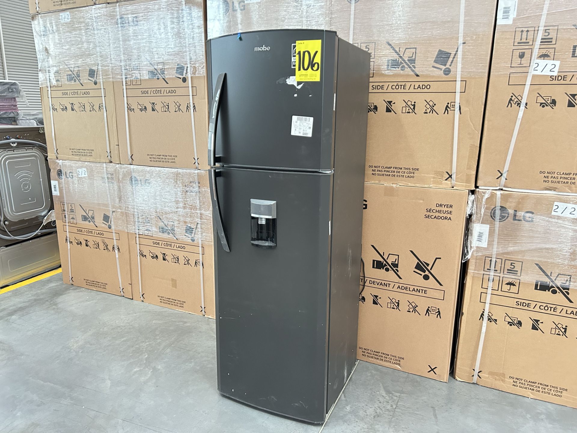 Refrigerador con dispensador de agua Marca MABE, Modelo RMA300FJMR, Serie 723322, Color GRIS (Equip - Bild 3 aus 7
