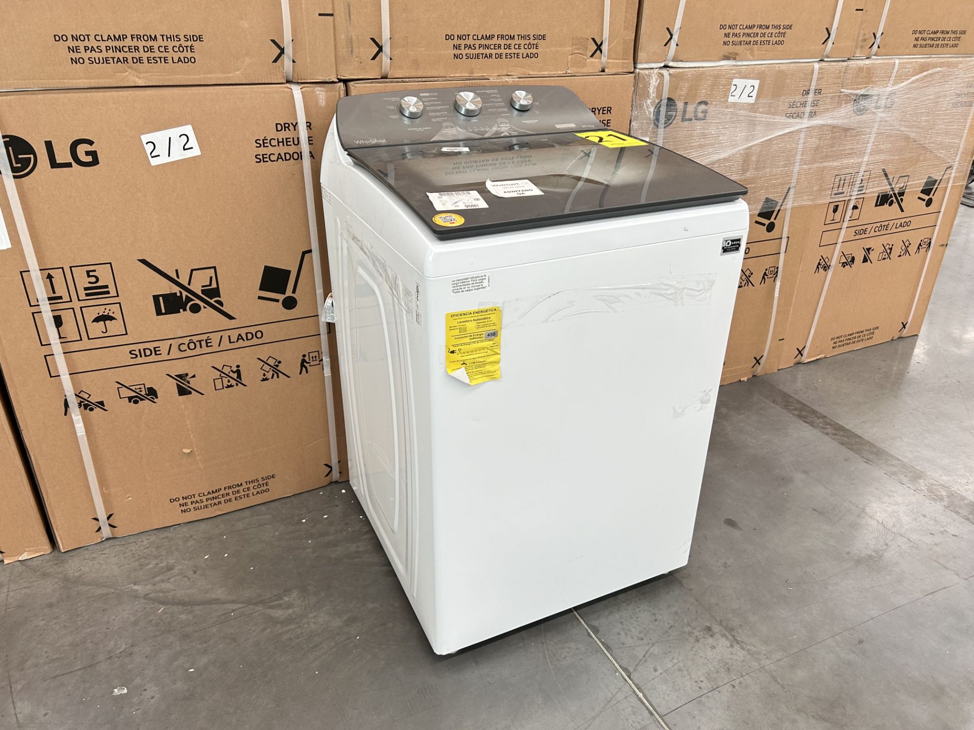 Lavadora de 20 Kg Marca WHIRLPOOL, Modelo 8MWTW2023WPM0, Serie 183139, Color BLANCO (Equipo de devo - Image 2 of 8