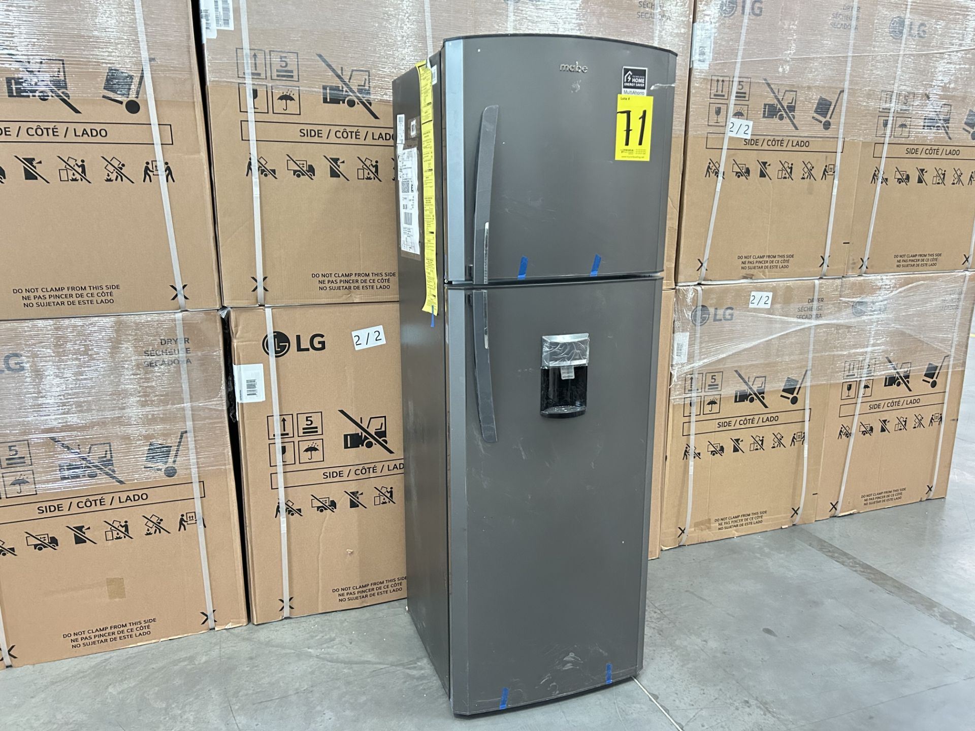 Refrigerador con dispensador de agua Marca MABE, Modelo RMA300FJMR, Serie 708343, Color GRIS (Equip - Bild 2 aus 7