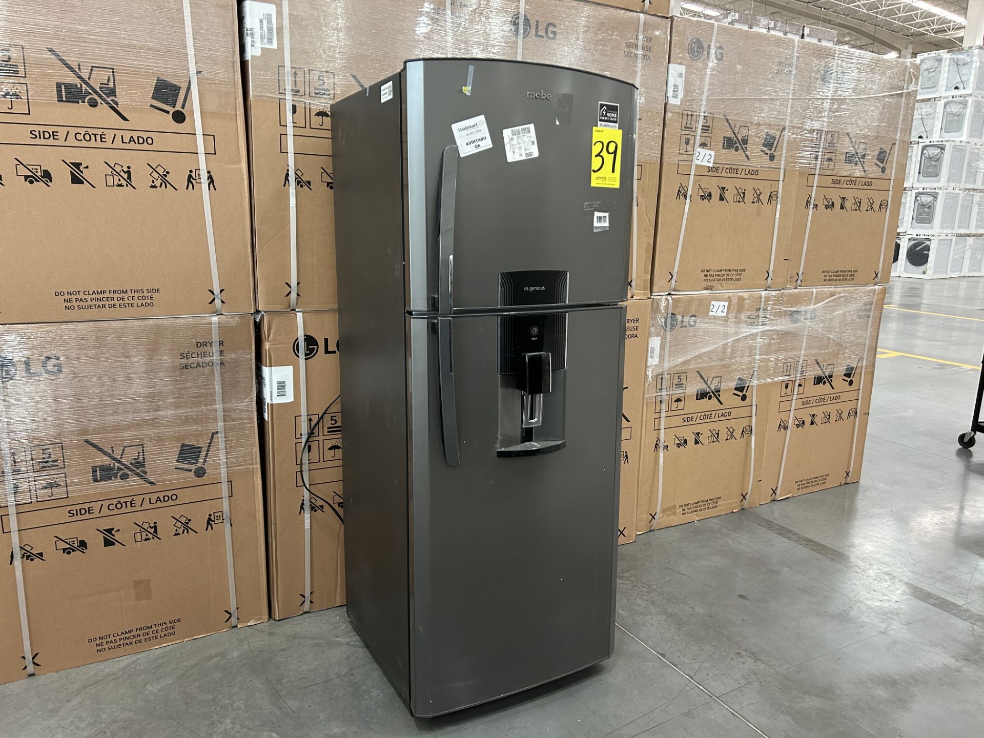 Refrigerador con dispensador de agua Marca MABE, Modelo RME360FDMRD0, Serie 801684, Color GRIS (Equ - Image 2 of 7