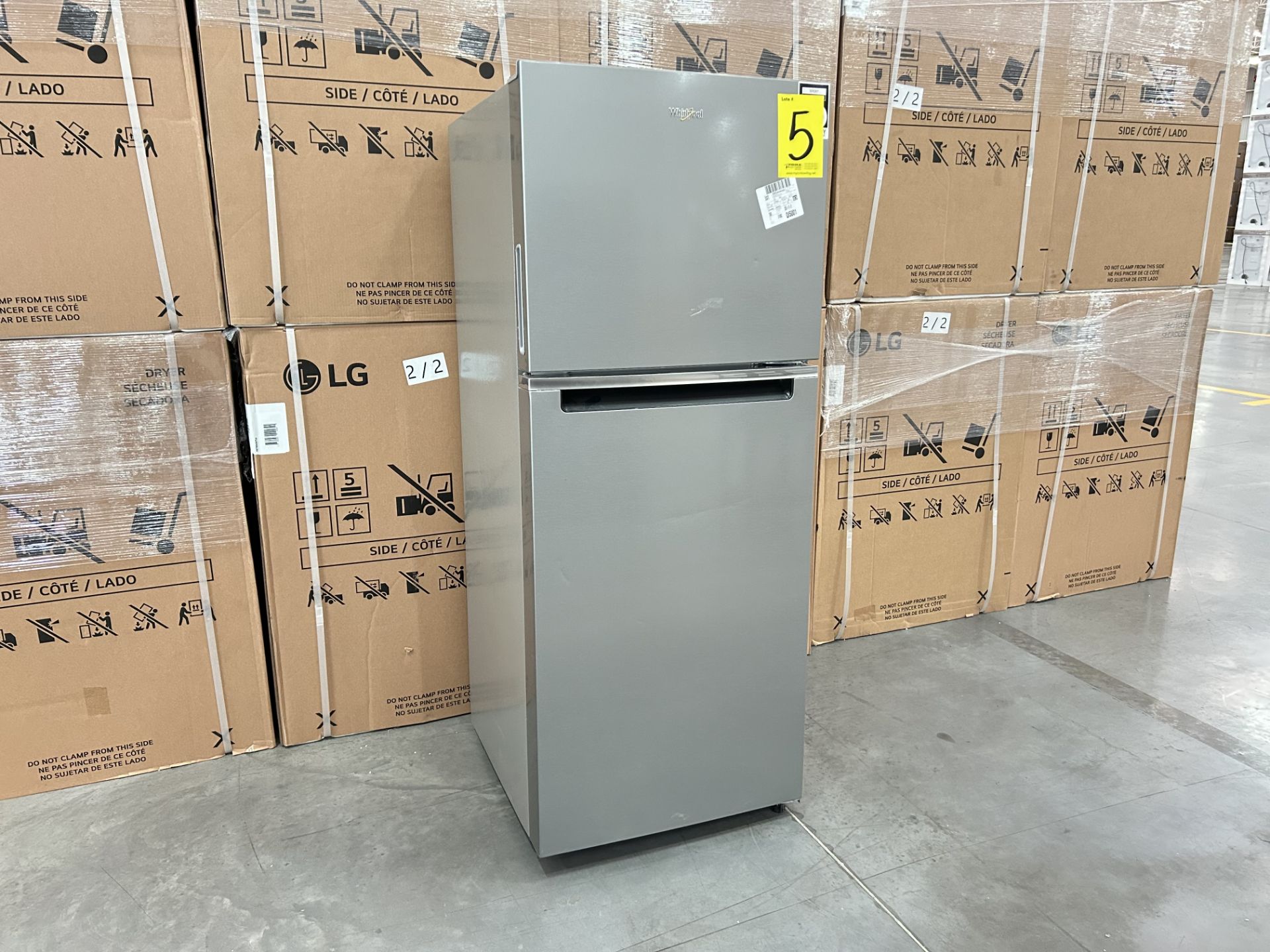Refrigerador Marca WHIRLPOOL, Modelo WT1230K, Serie 279431, Color GRIS (Equipo de devolución) - Image 2 of 7