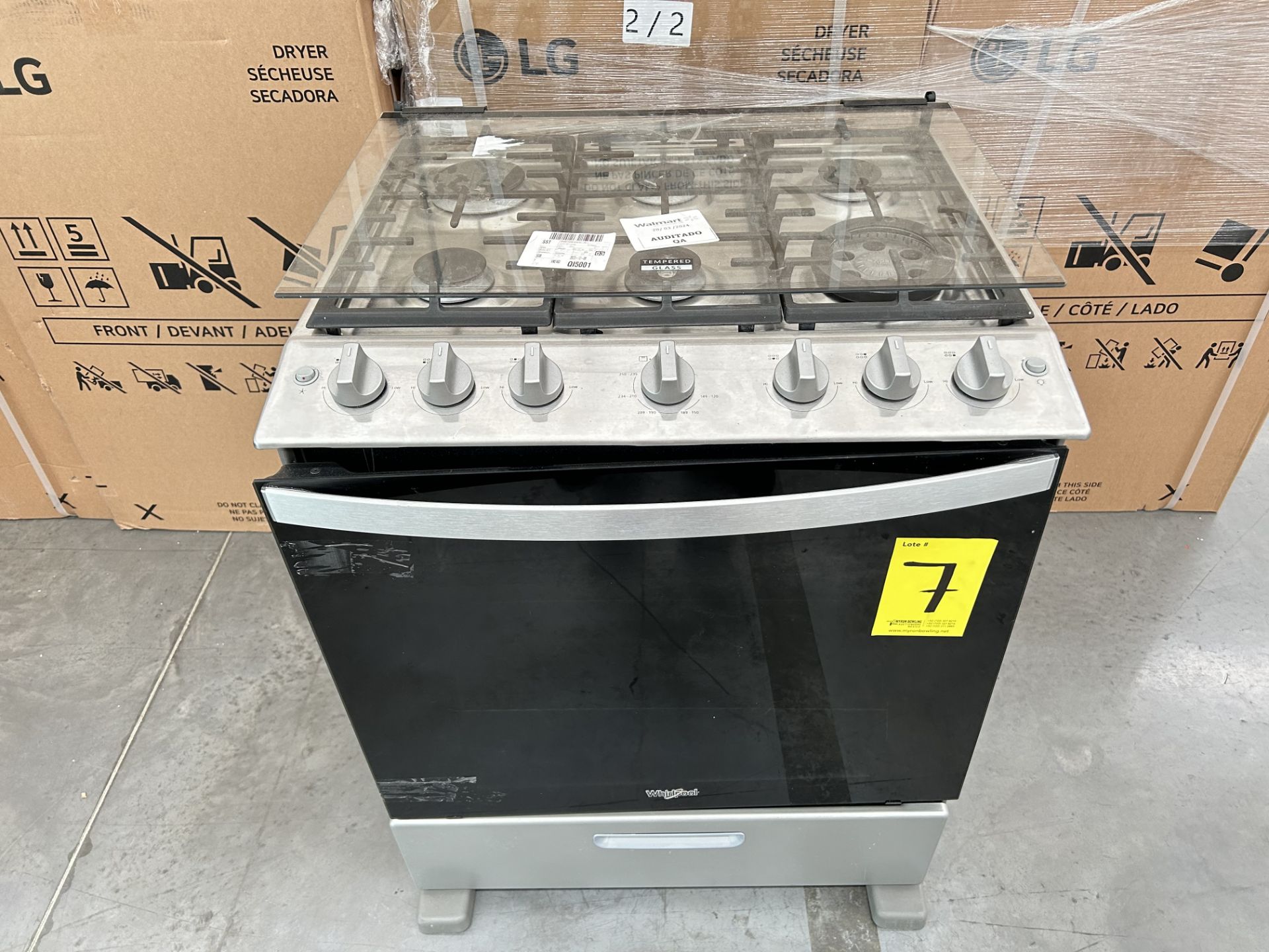 Estufa de 6 Quemadores Marca WHIRLPOOL Modelo WFR5000D00, Serie 471854, Color GRIS (Equipo de devol - Image 4 of 8