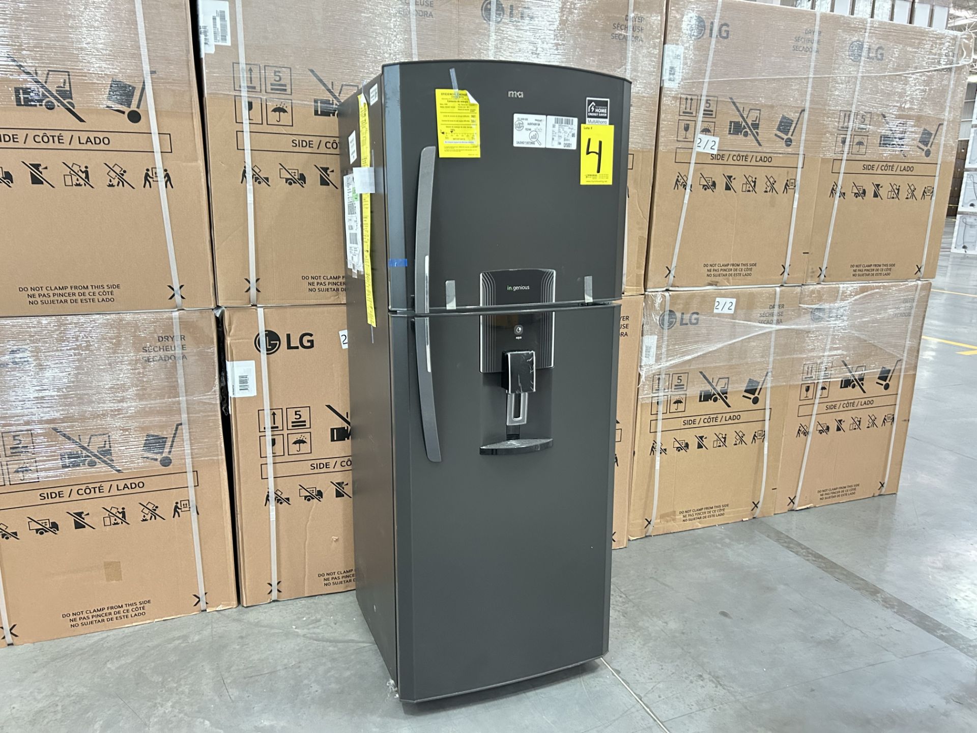 Refrigerador con dispensador de agua Marca MABE, Modelo RME360FDMRD0, Serie 803708, Color GRIS (Equ - Bild 3 aus 8