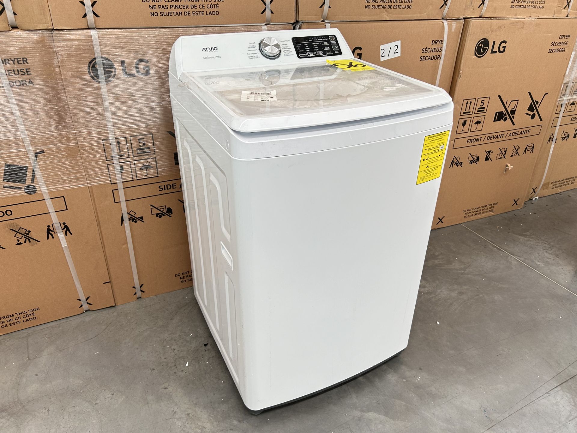 Lavadora de 19 Kg Marca ATVIO, Modelo TL19KG, Serie R00190, Color BLANCO (Equipo de devolución) - Bild 2 aus 9