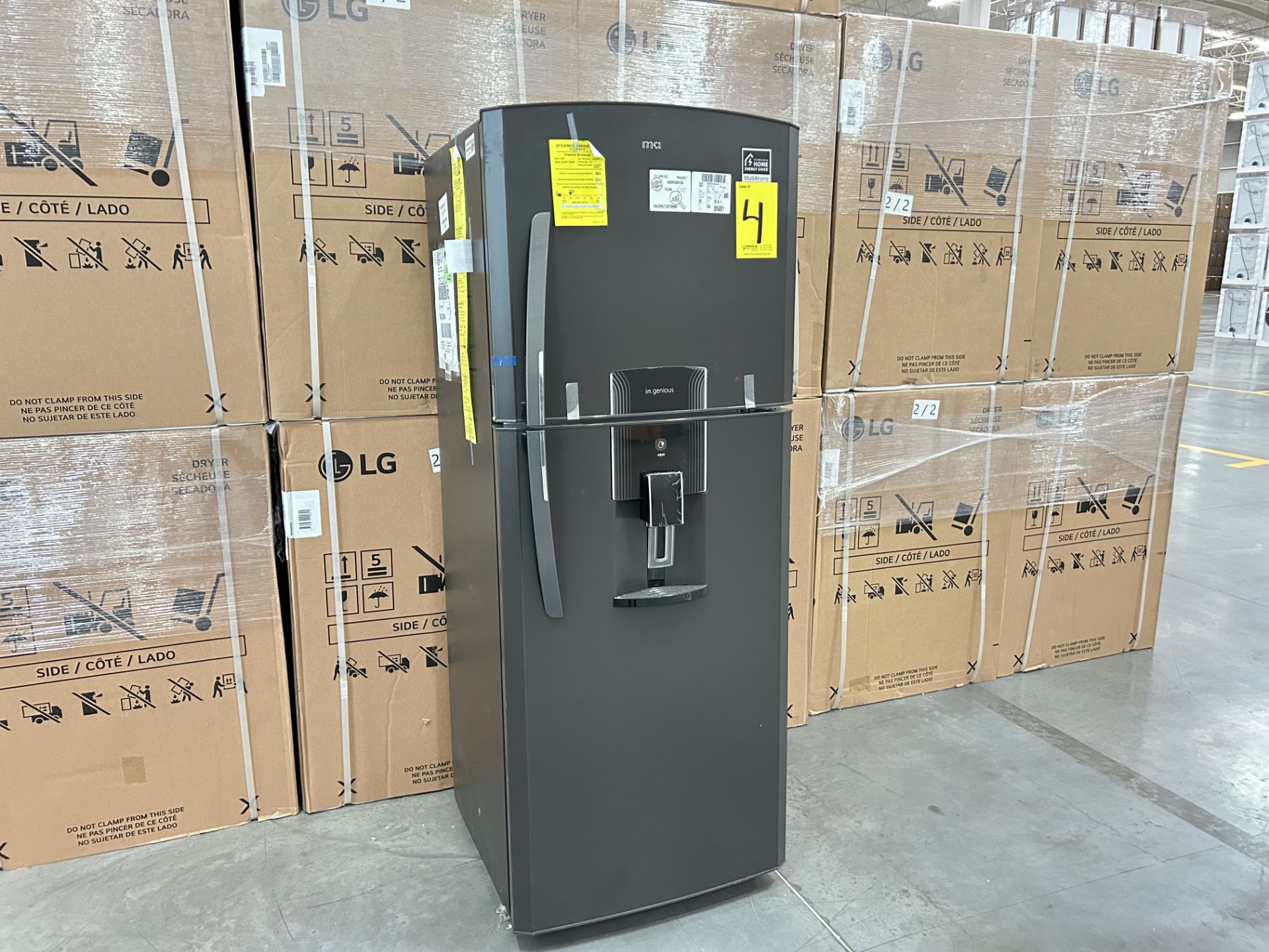 Refrigerador con dispensador de agua Marca MABE, Modelo RME360FDMRD0, Serie 803708, Color GRIS (Equ - Image 2 of 8
