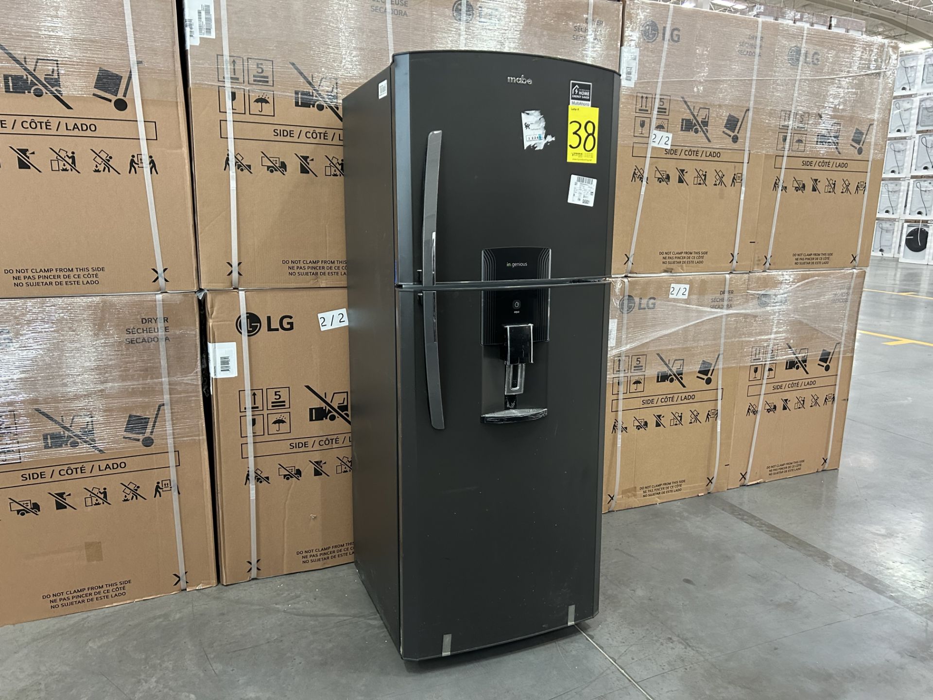 Refrigerador con dispensador de agua Marca MABE, Modelo RME360FDMRD0, Serie 710229, Color GRIS (Equ - Image 2 of 7