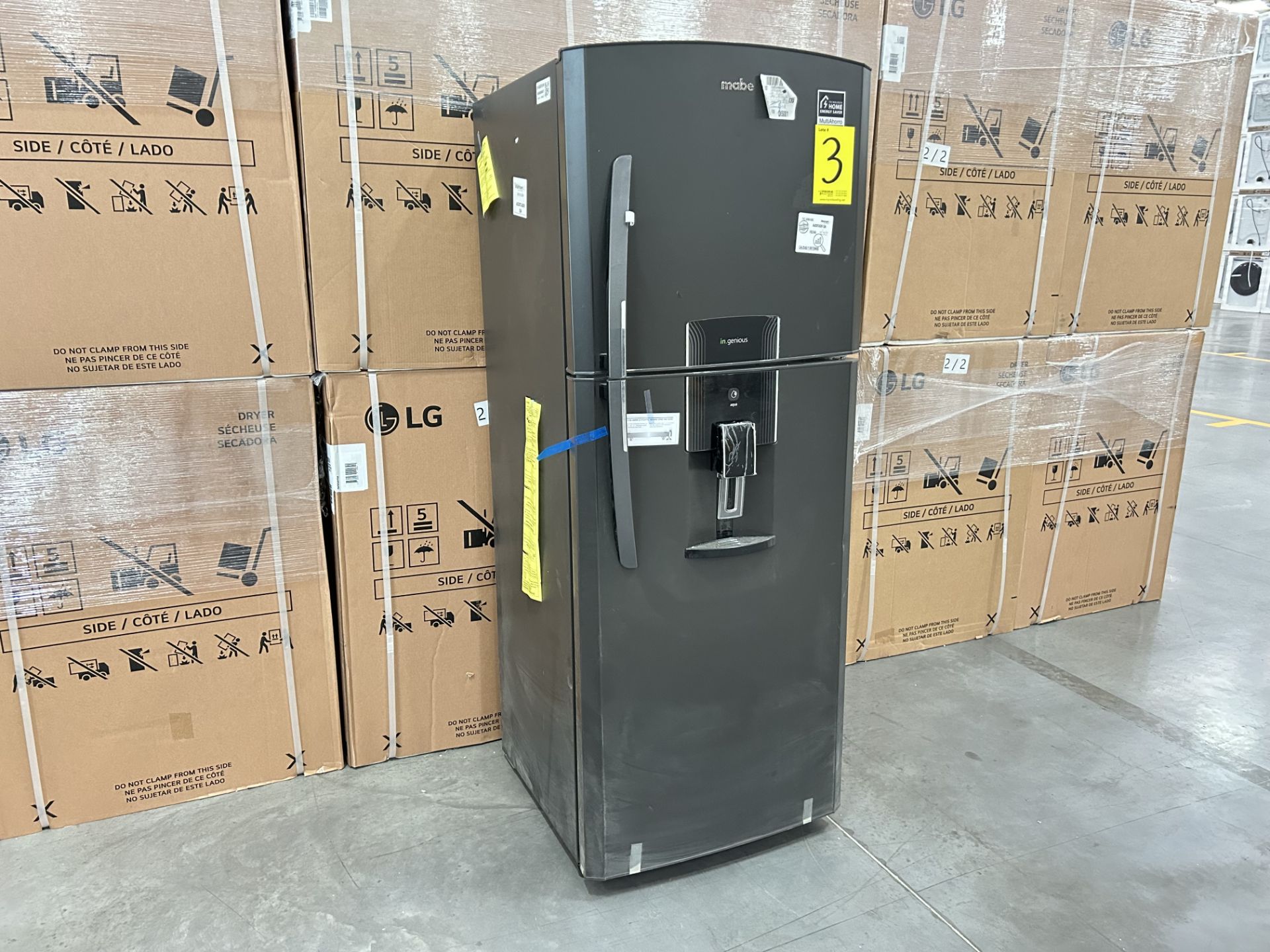 Refrigerador con dispensador de agua Marca MABE, Modelo RME360FDMRD0, Serie 813508, Color GRIS (Equ - Image 2 of 7