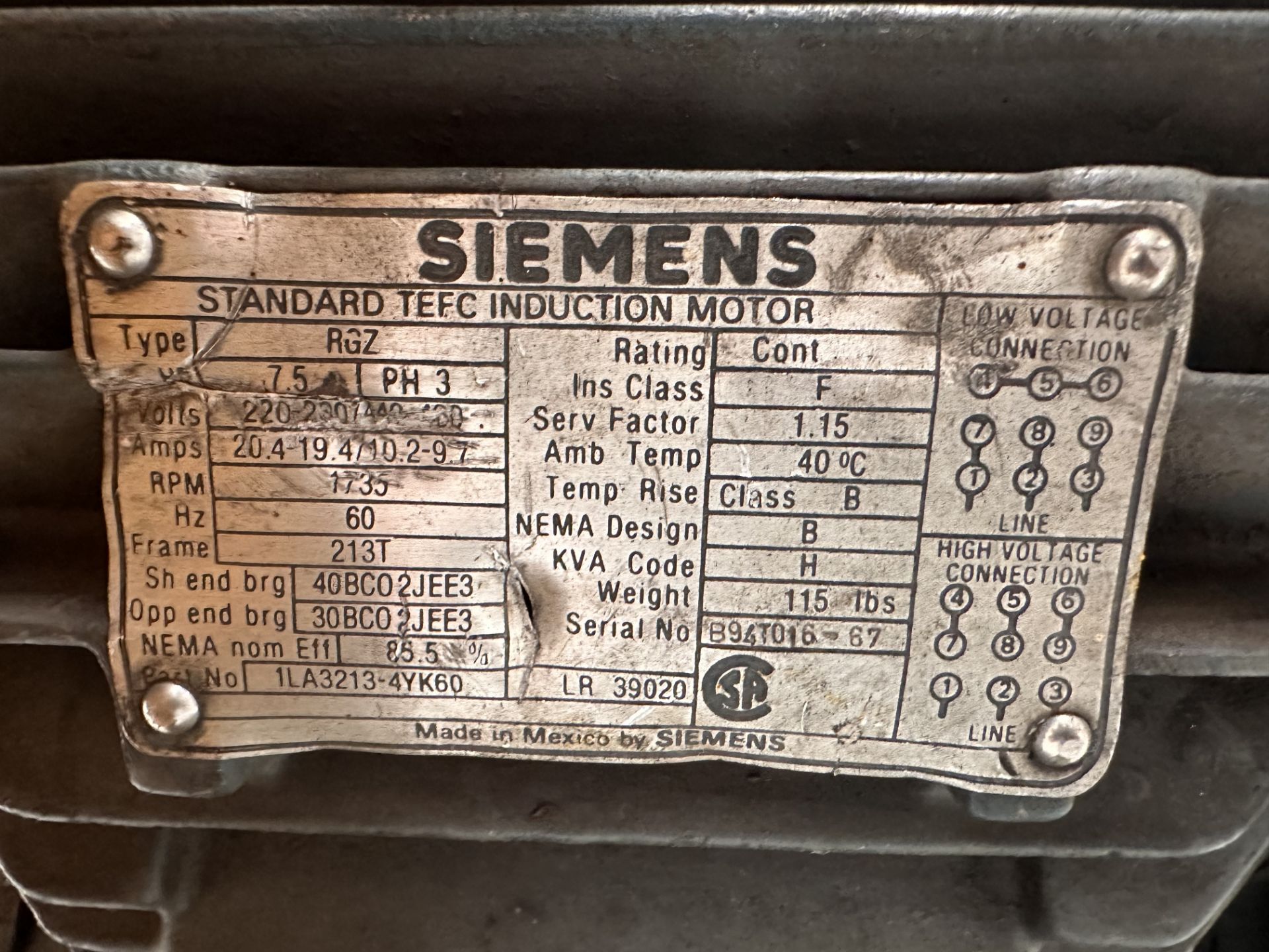 DESIRO 30 ton Die Stamping Press, Model GD26, Serial No. S/S, Year ND, 440V, 7.5 hp Siemens motor, - Image 8 of 15