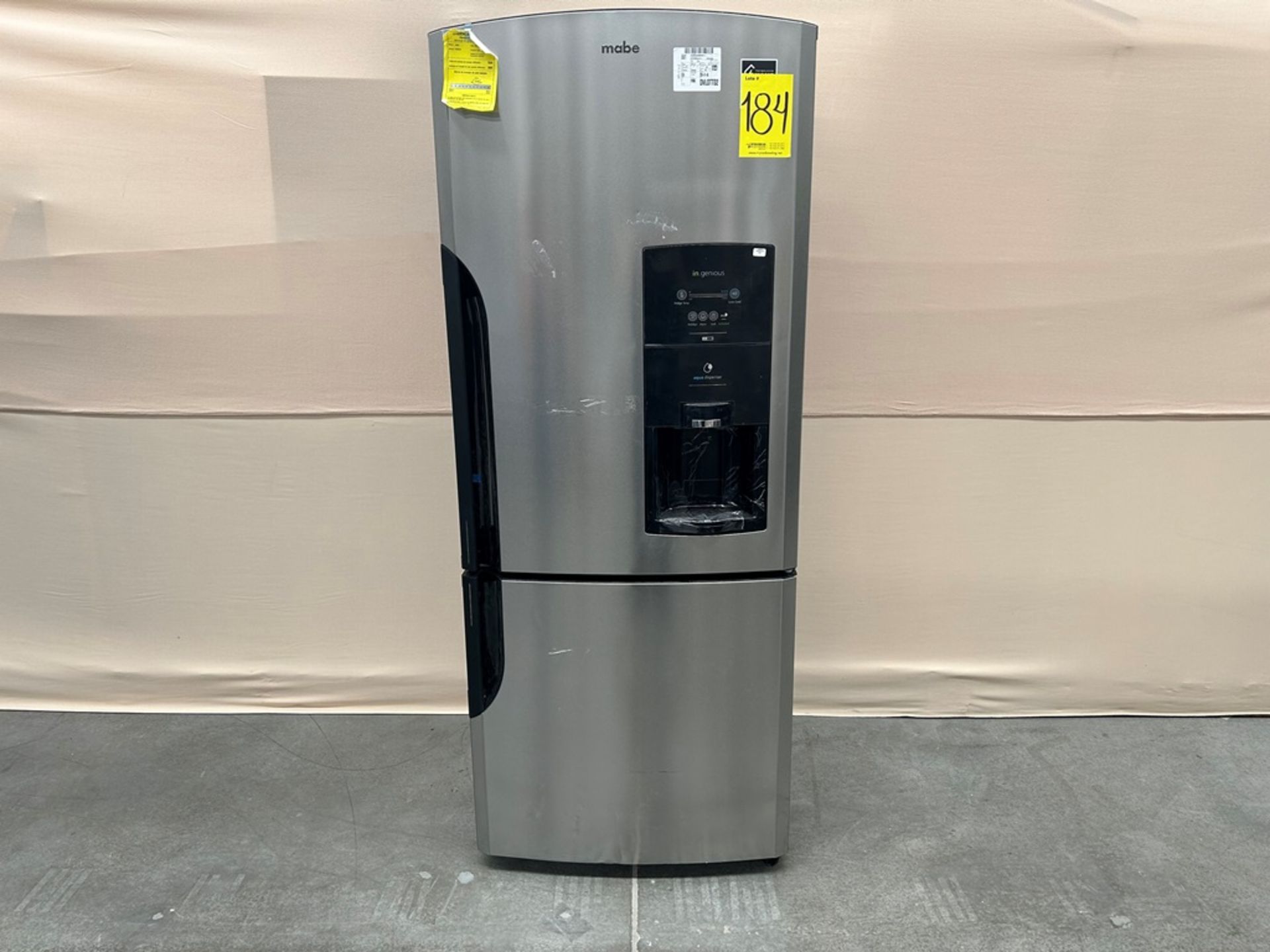 Refrigerador con dispensador de agua Marca MABE, Modelo RMB520IBMRX1, Serie 13353, Color GRIS ( Equ